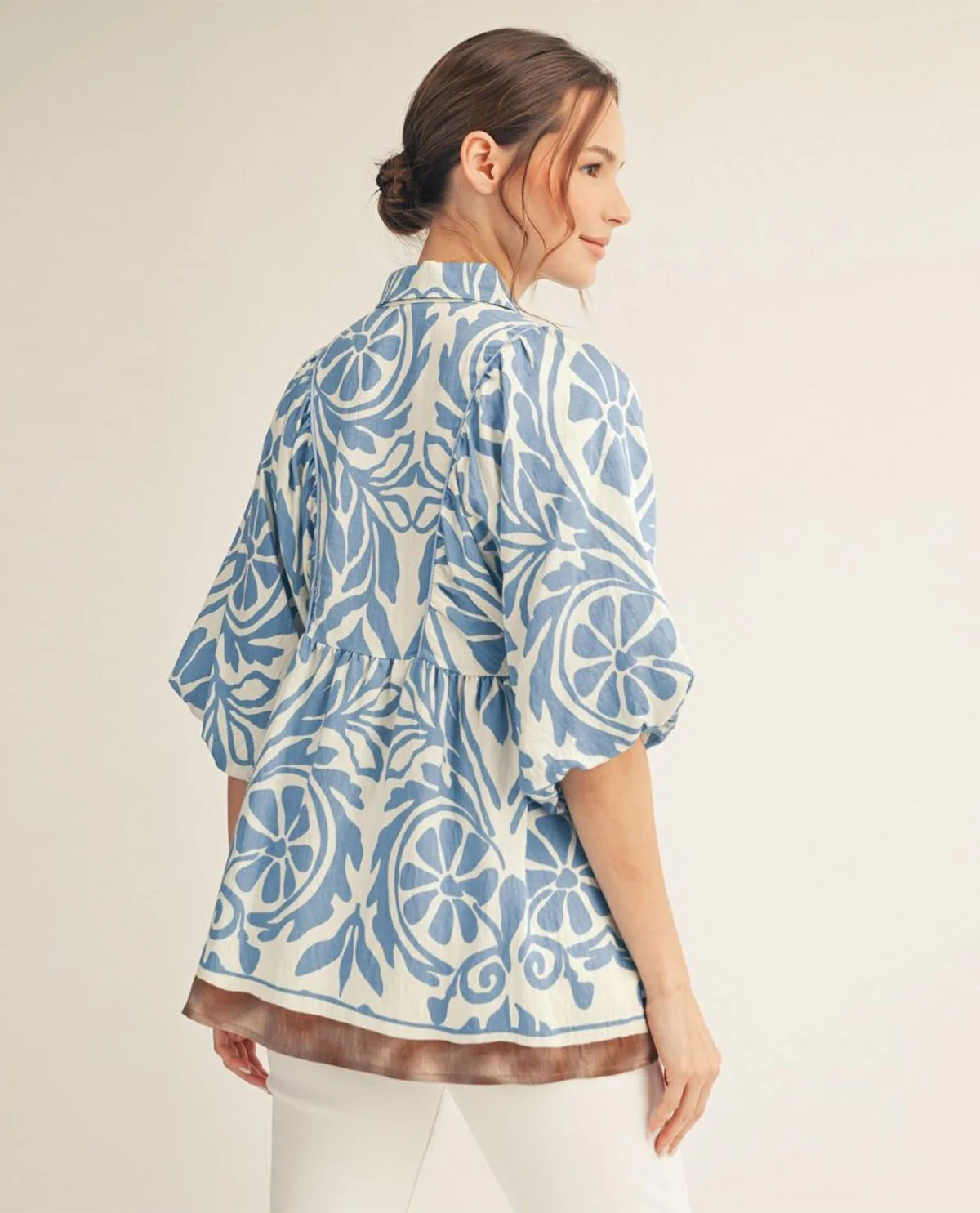Jodifl Half Sleeves Boho Floral Print Top - Image 2