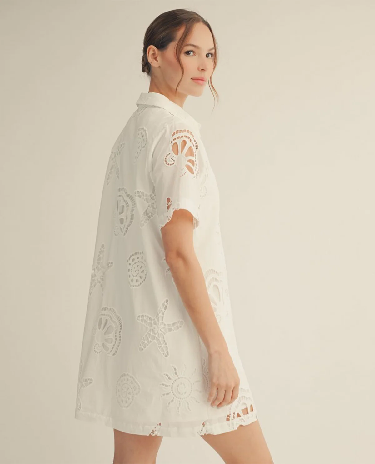 Jodifl Sealife Eyelet Dress White - Image 2