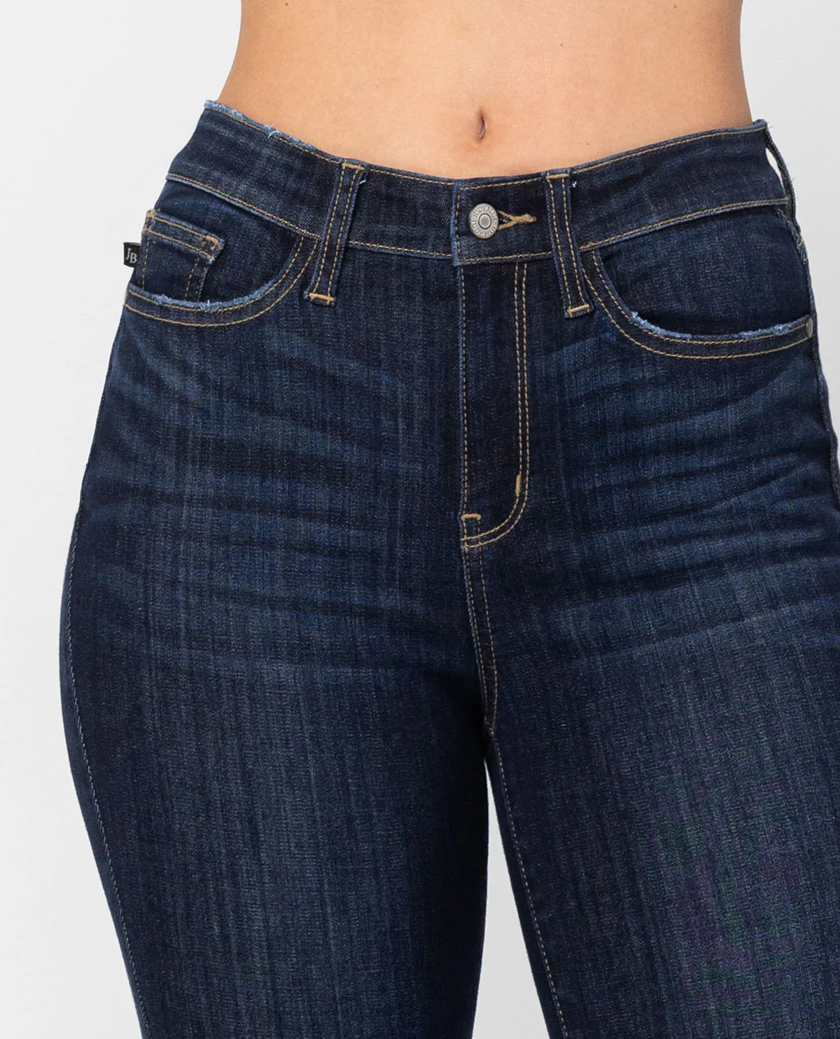 Judy Blue High Rise Raw Hem Flare Fit Denim - Image 3