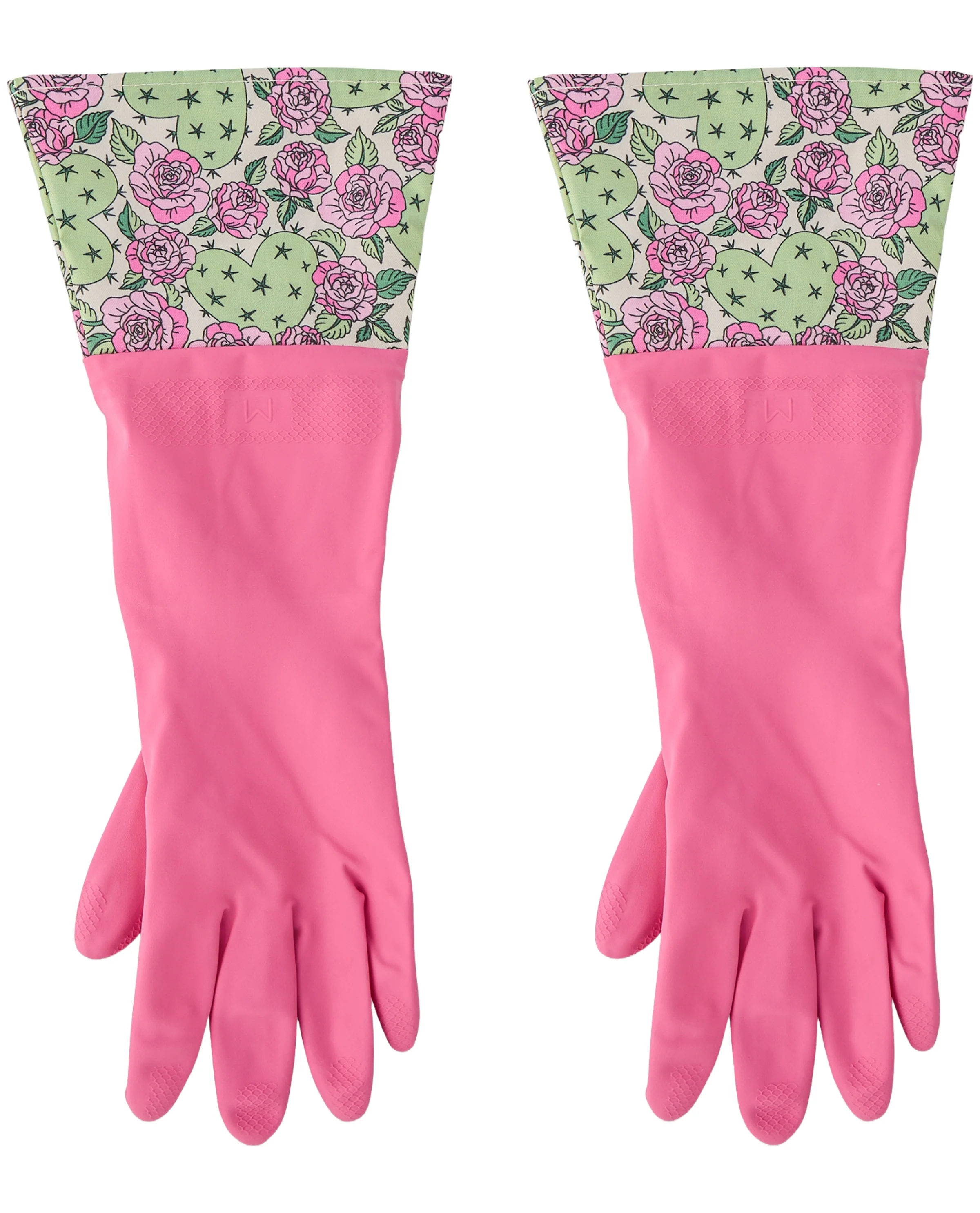 Latex Gloves - Pink With Cactus - Image 2