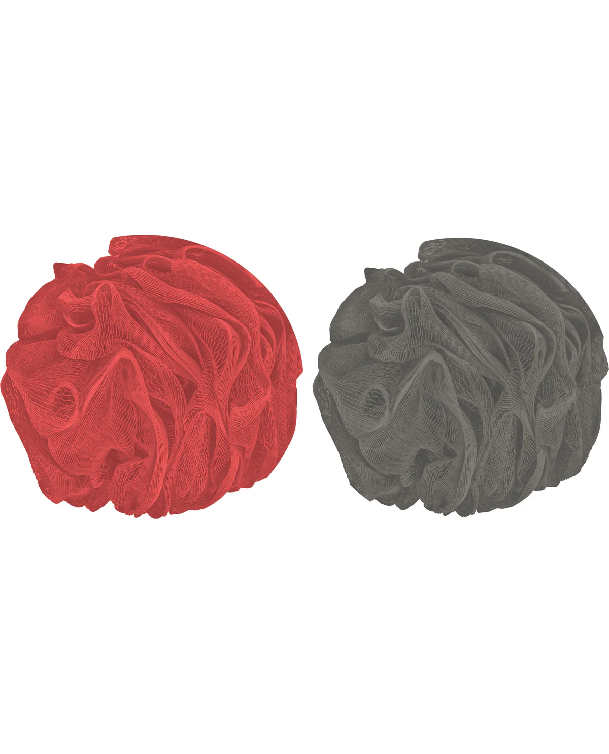 Man Crave 2PK Loofahs Red & Gray - Image 2