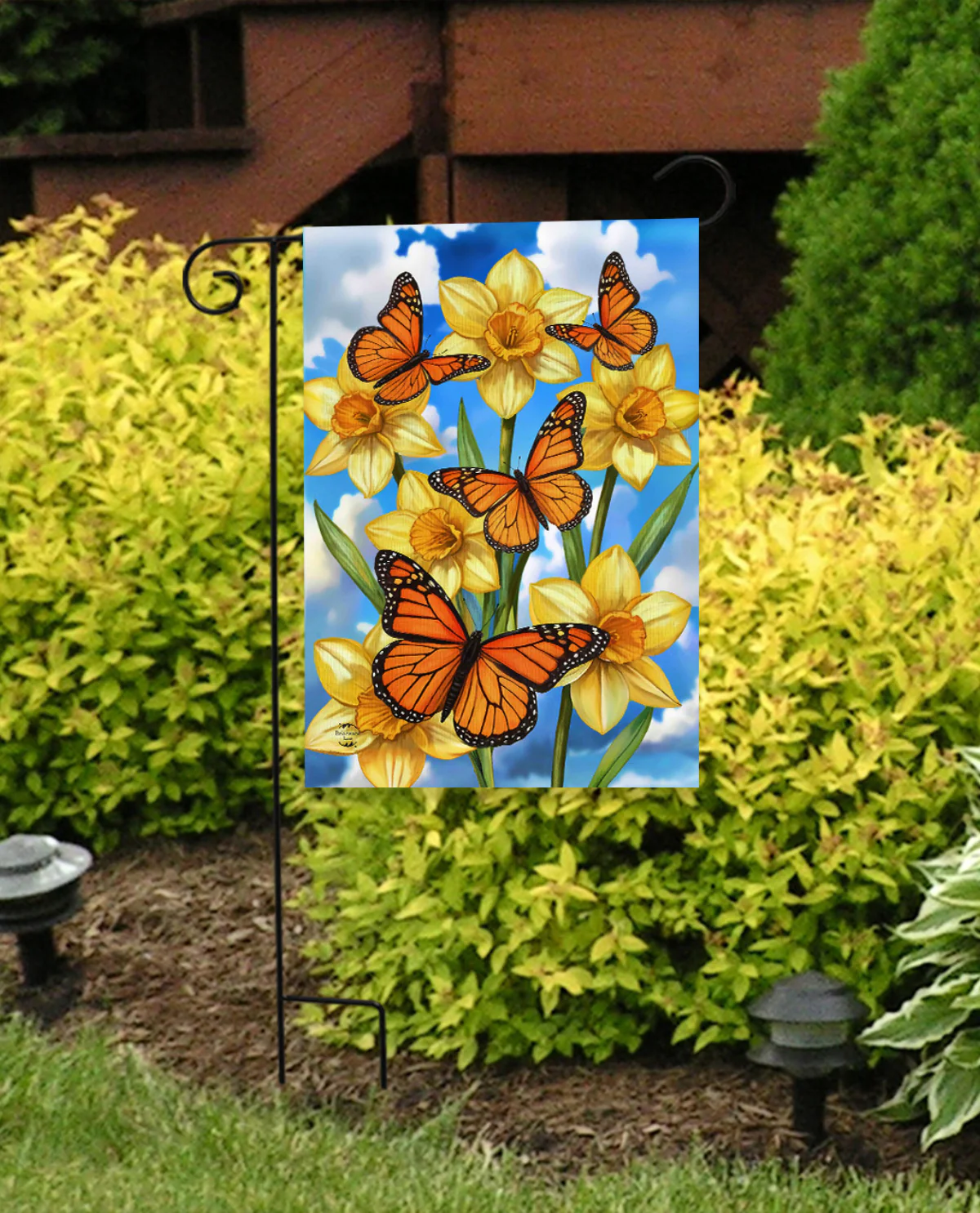 Monarch Butterflies Garden Flag - Image 2