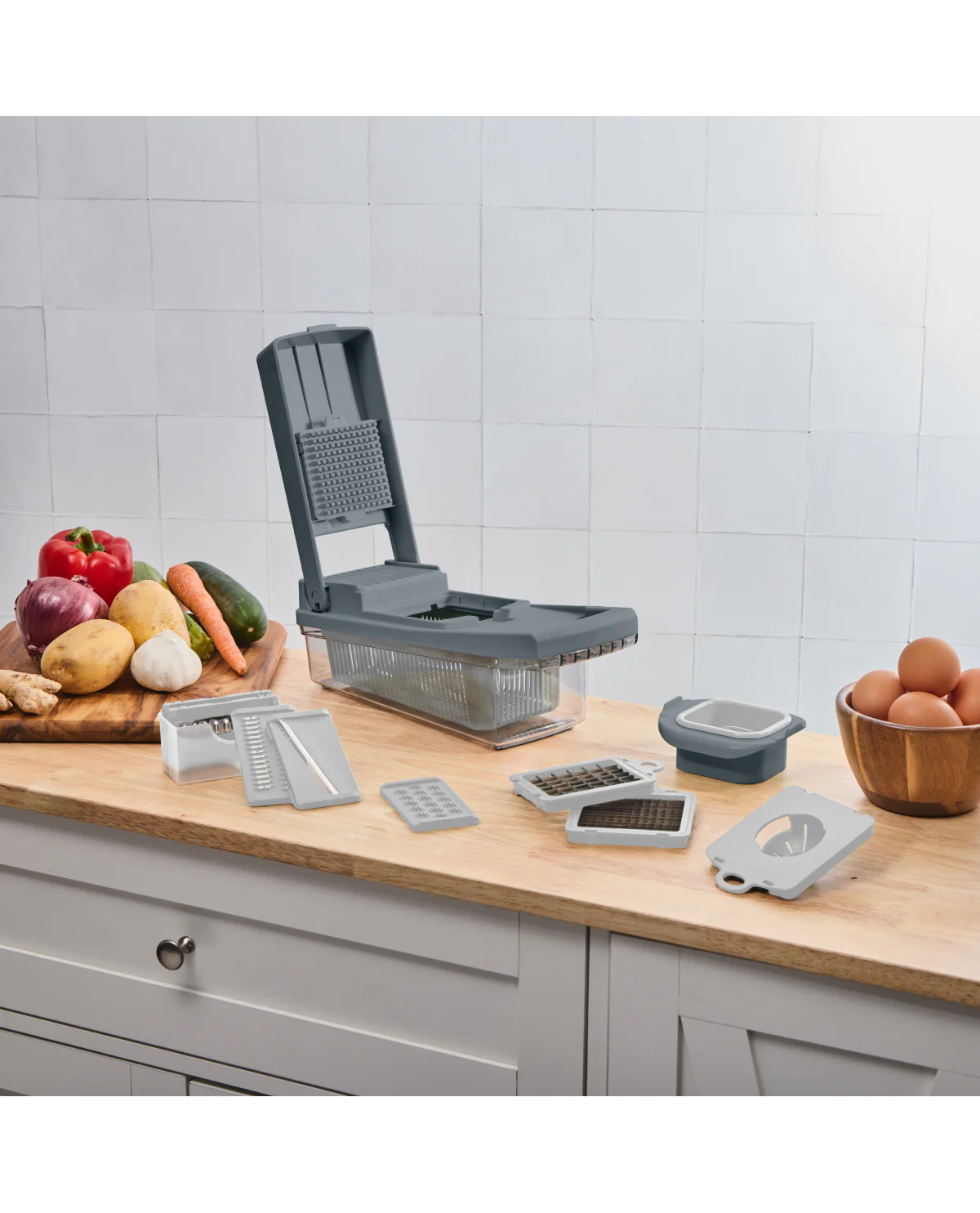 Multifunctional Food Chopper And Slicer - Grey - Image 5