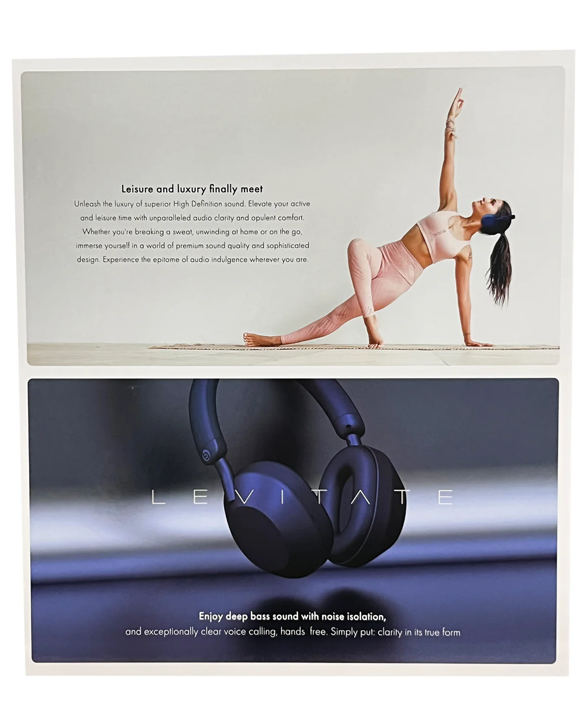 Levitate HD Wireless Headphones - Navy - Image 2