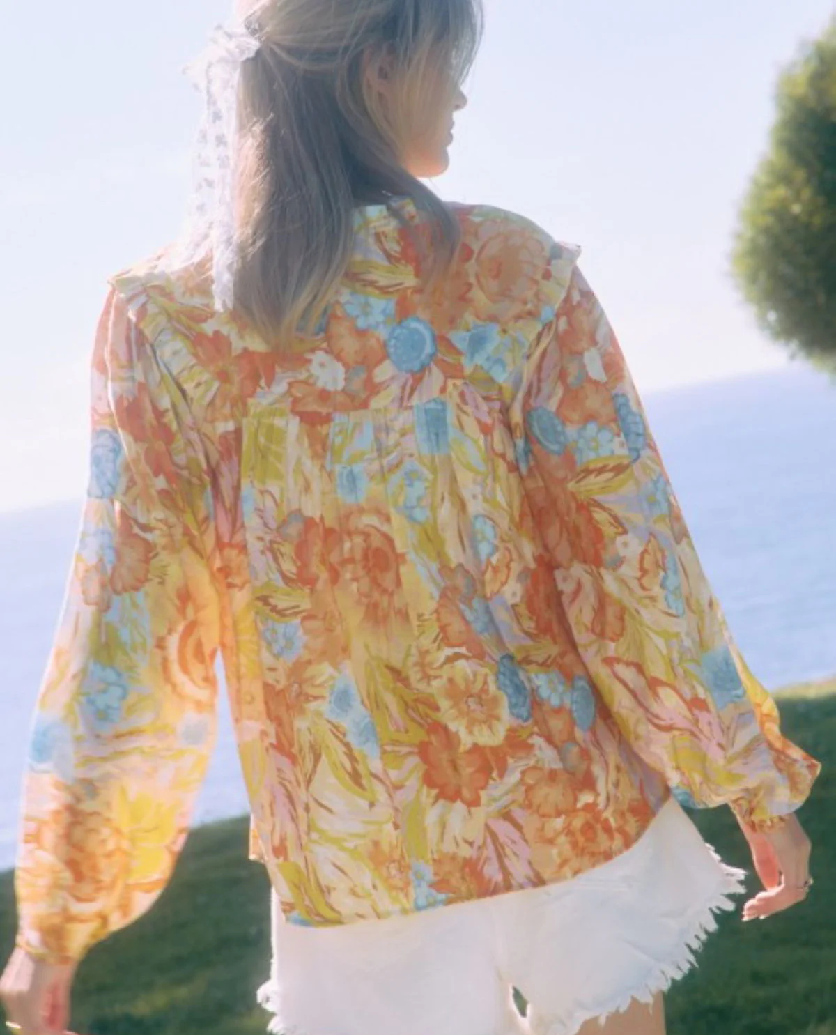Oddi Floral Blouse With Balloon Sleeves - Image 2