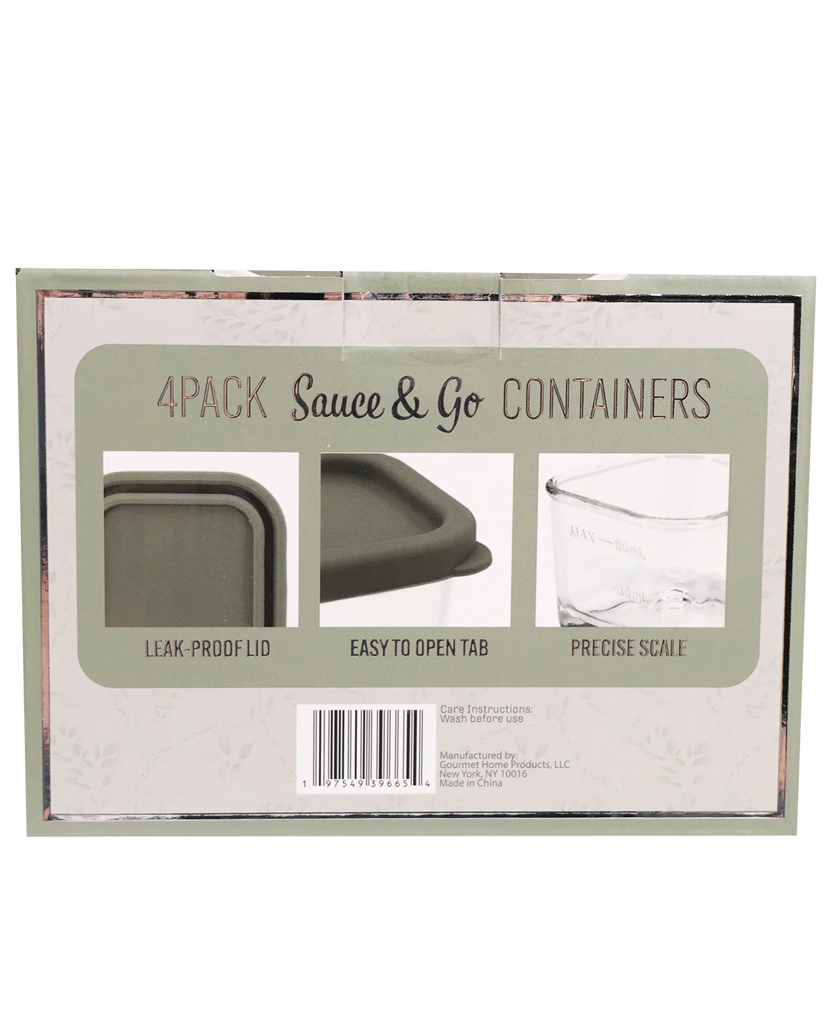 Olivine-4pc Small Glass/Silicone Condiment Set - Image 2