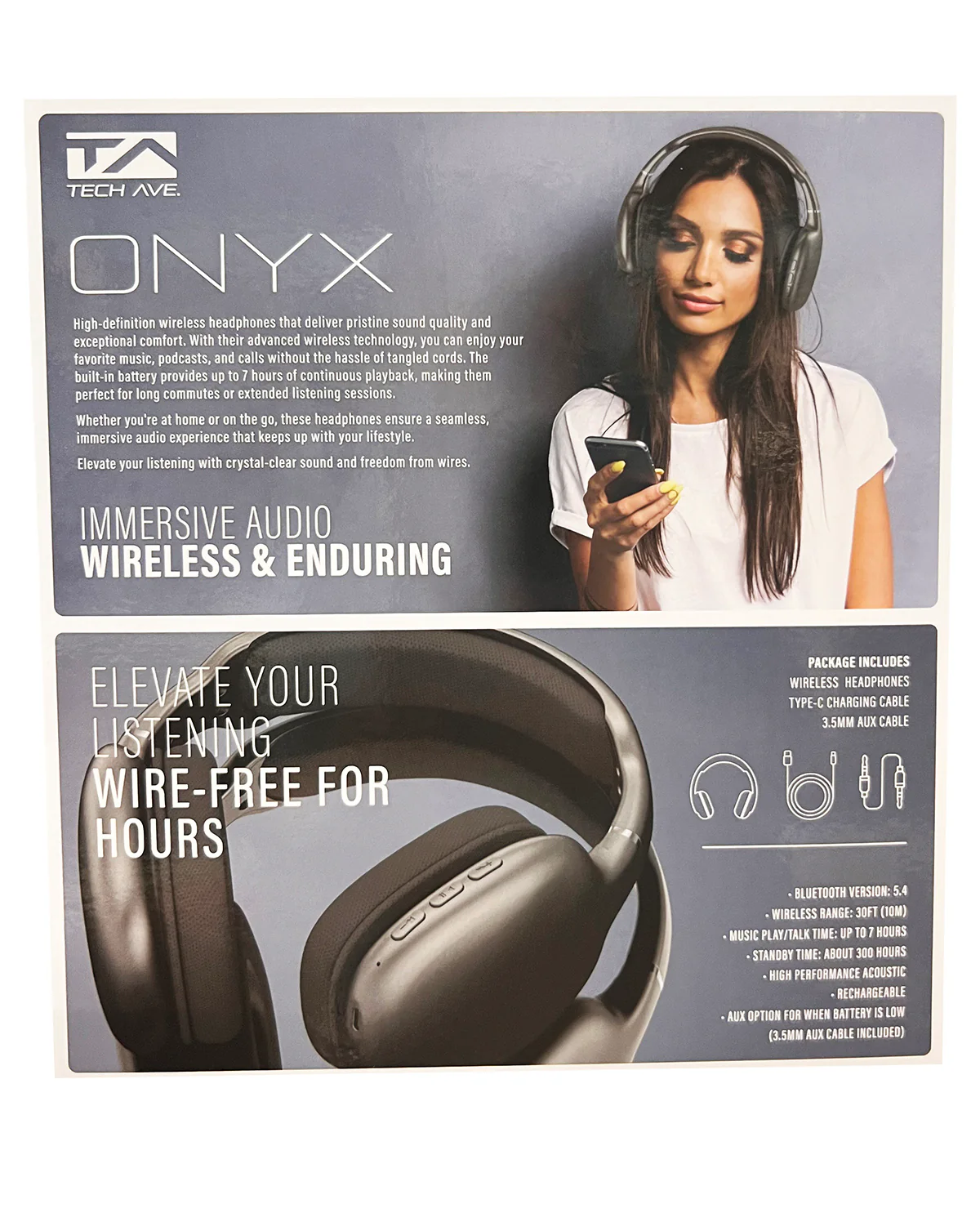 ONYX HD Wireless Headphones - Space Grey - Image 2