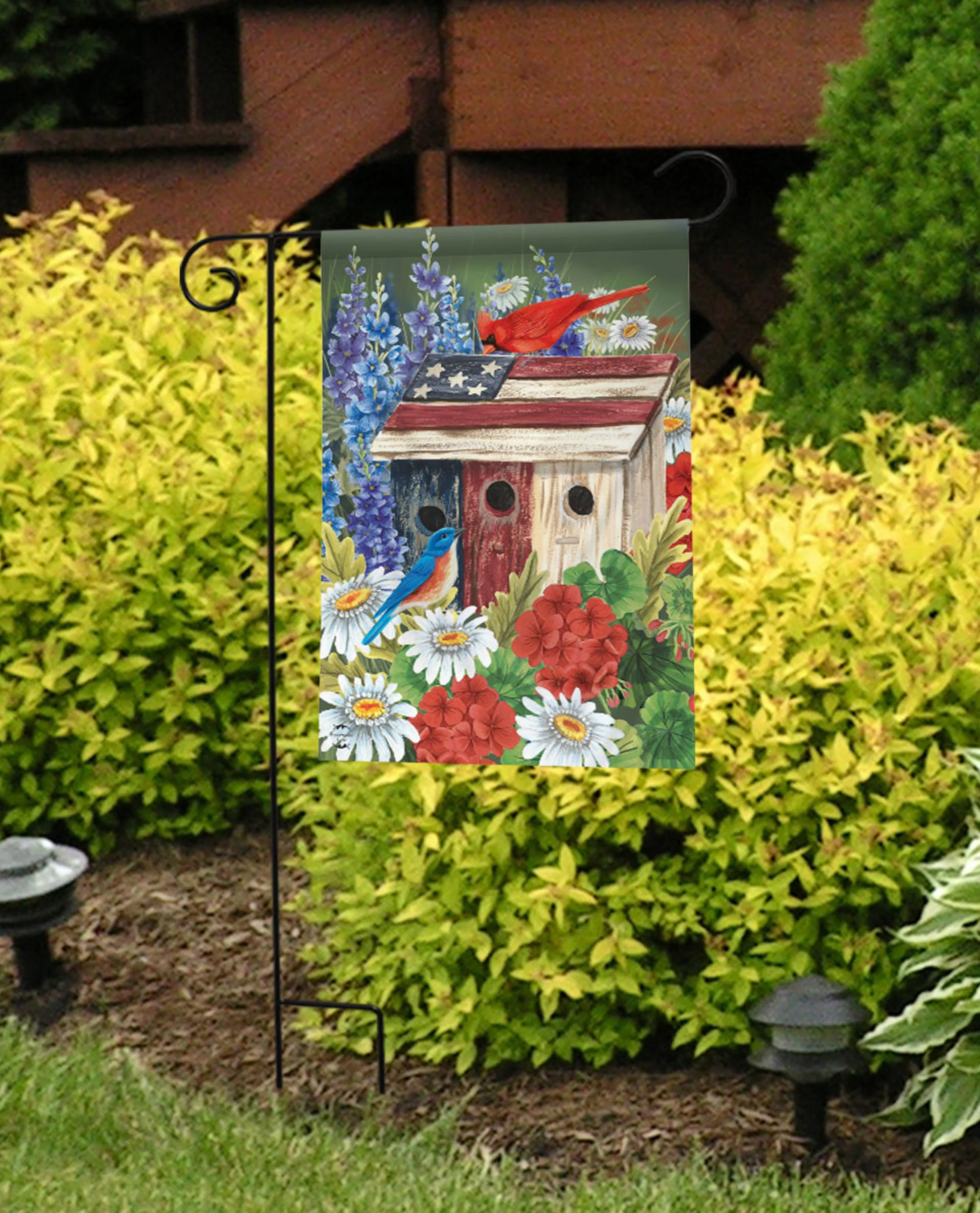 Patriotic Gathering Spring Garden Flag - Image 2