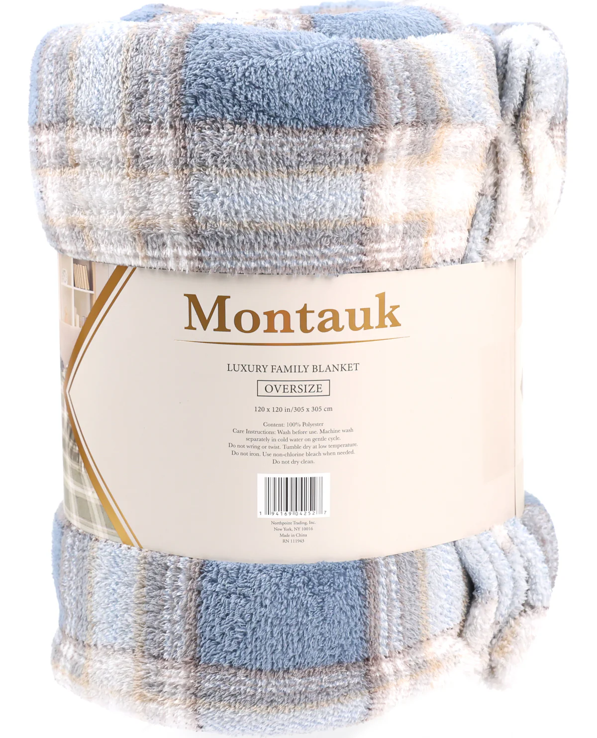 Plaid Luxury Shearling Family Blanket - Image 4