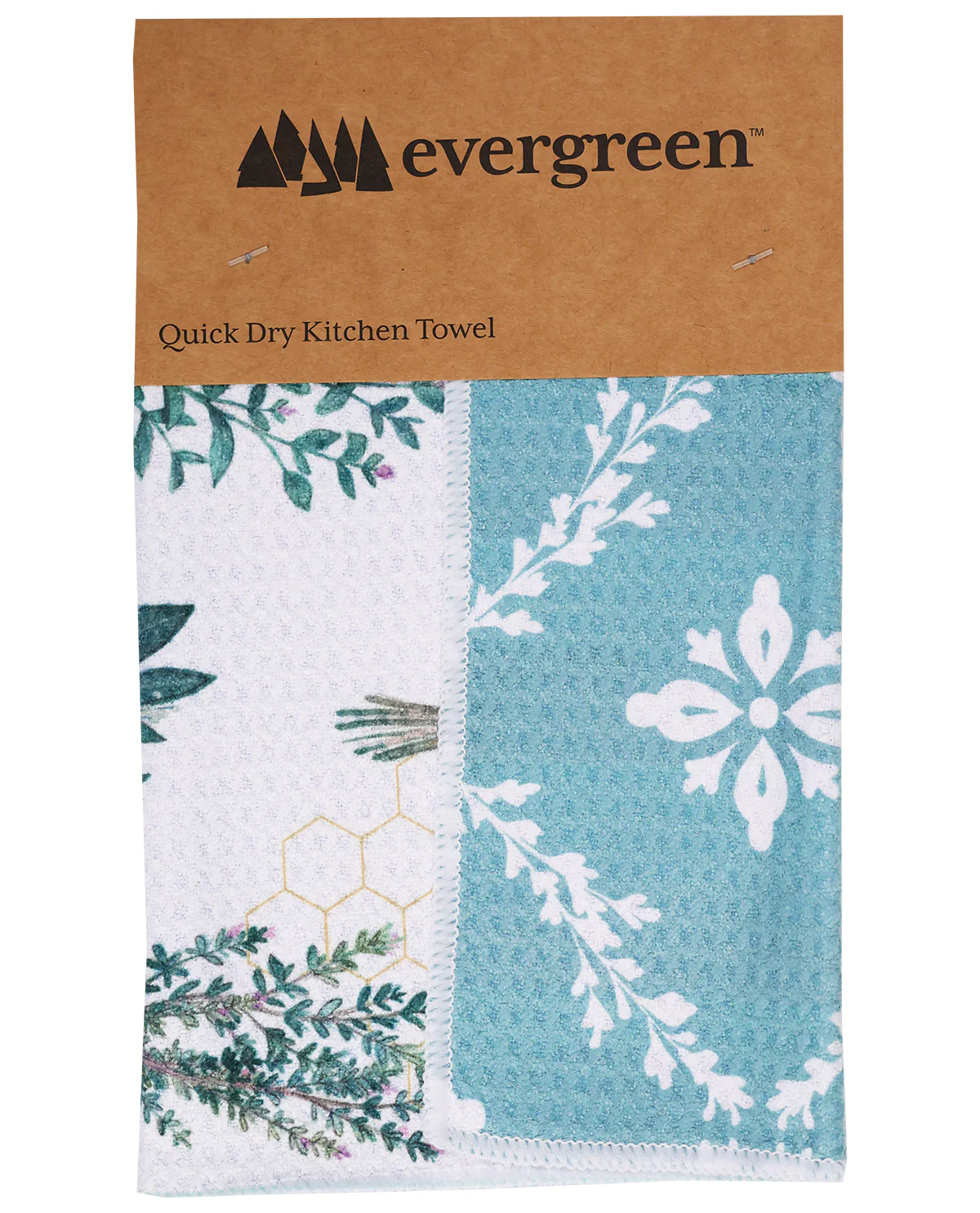 Pollinator Garden Herbs Double-Sided Kitchen Towel