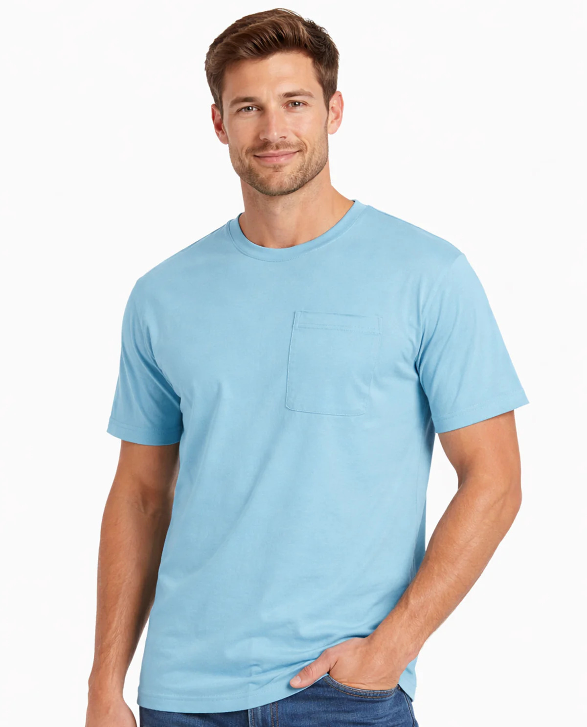 Real Essentials Cotton Short Sleeve Pocket Tee - Image 3