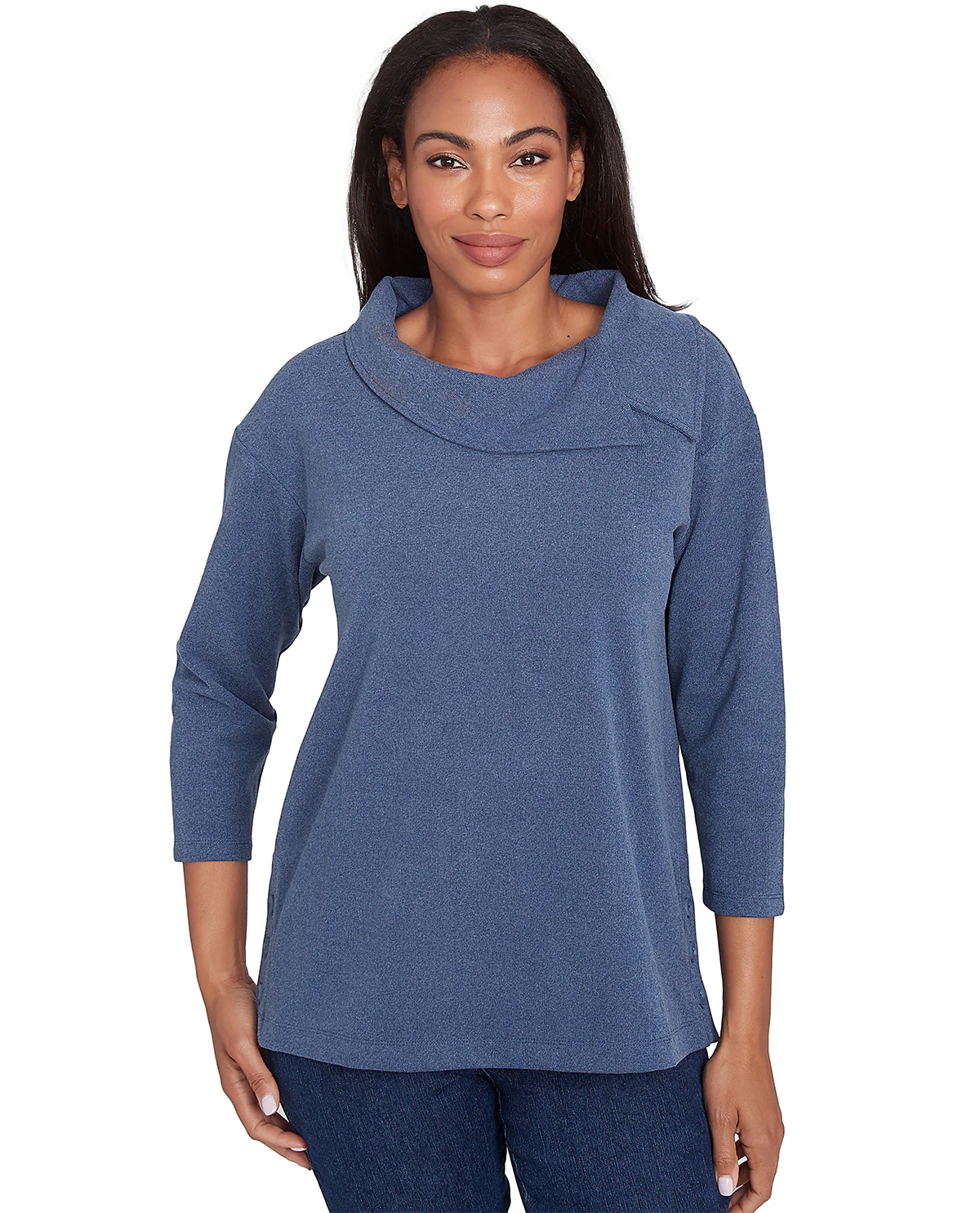 Ruby Road Missy Casual Luxe 3/4 Rib Pullover Knit Top - Image 2