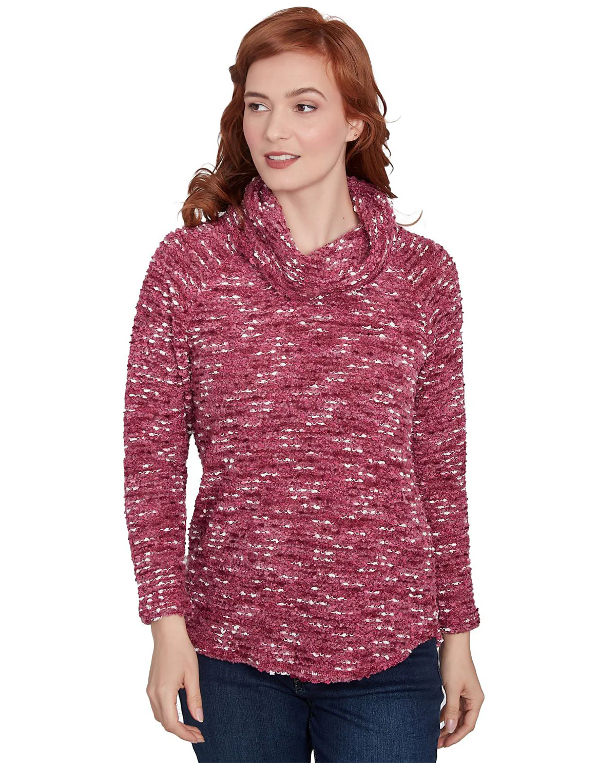 Ruby Road Petite Must Haves II Cowl Neck Knit Pullover Top - Image 2