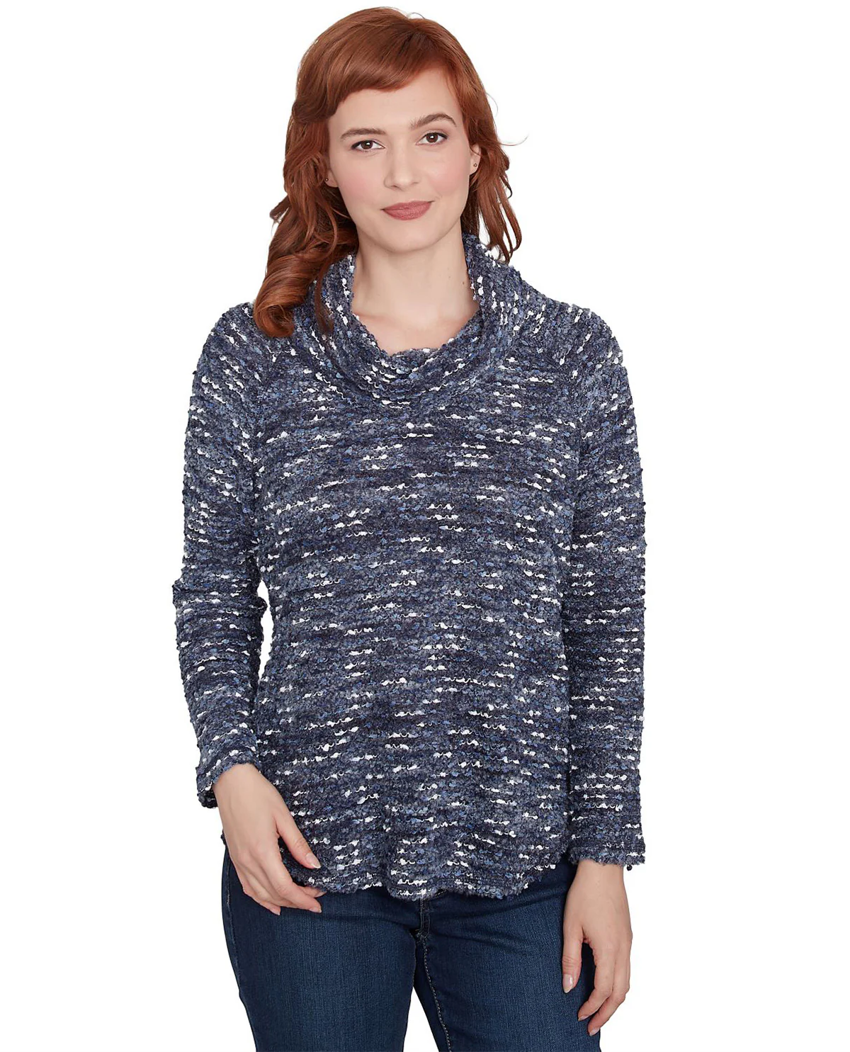 Ruby Road Petite Must Haves II Cowl Neck Knit Pullover Top - Image 3