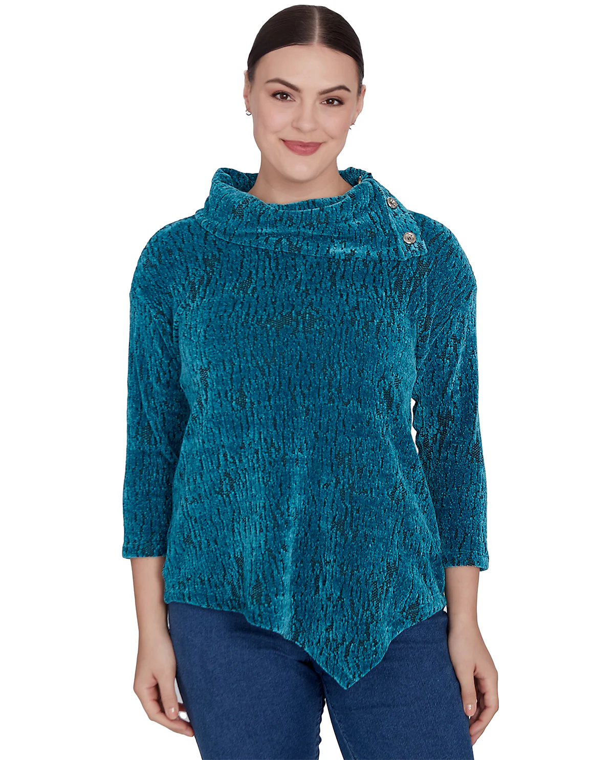 Ruby Road Missy Must Haves II 3/4 Sleeve Chenille Knit Top - Image 3