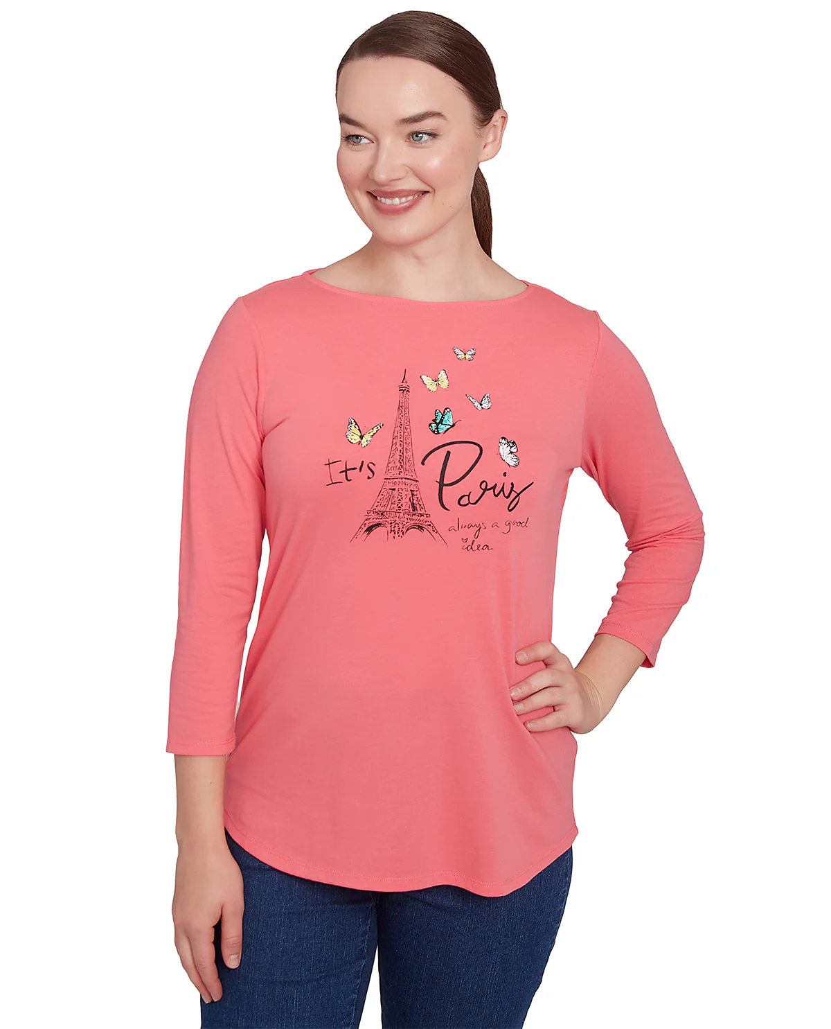 Ruby Road Womens Must Haves Spring Paris Knit Top