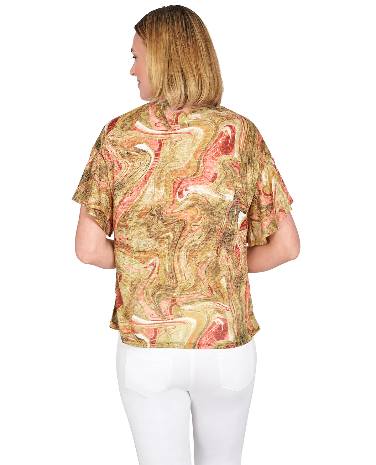 Ruby Road Missy Must Haves II Short Sleeve Abstract Sublimation Top - Image 3