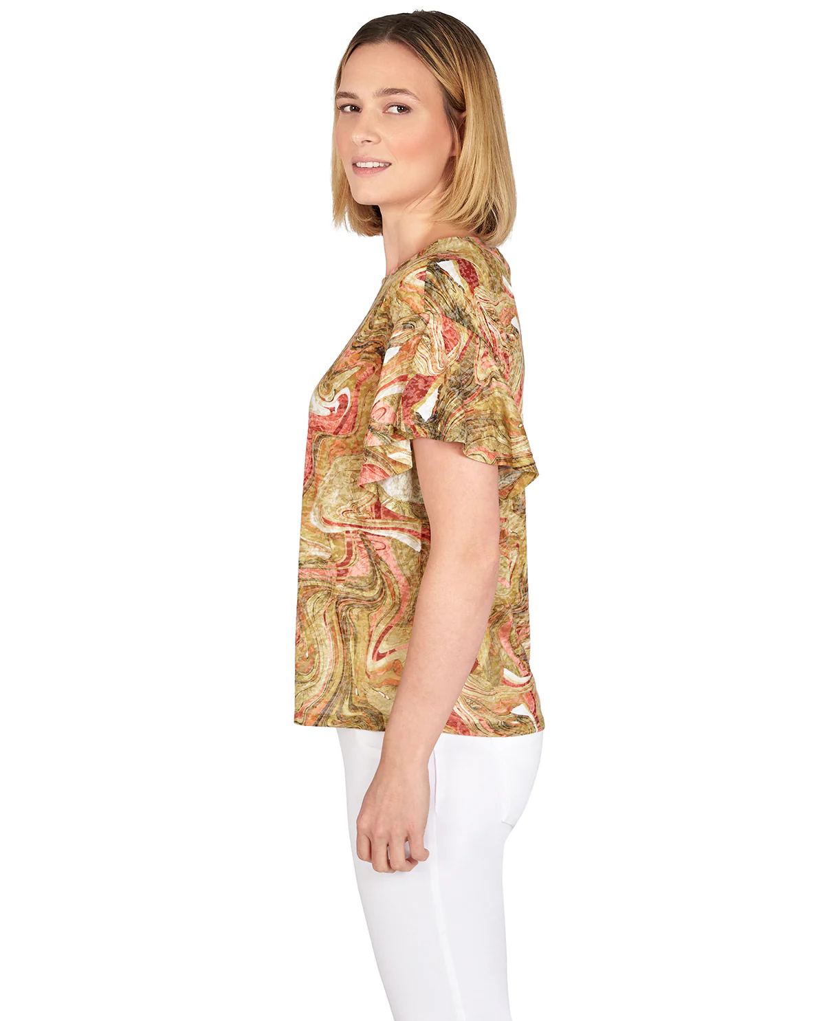 Ruby Road Missy Must Haves II Short Sleeve Abstract Sublimation Top - Image 5