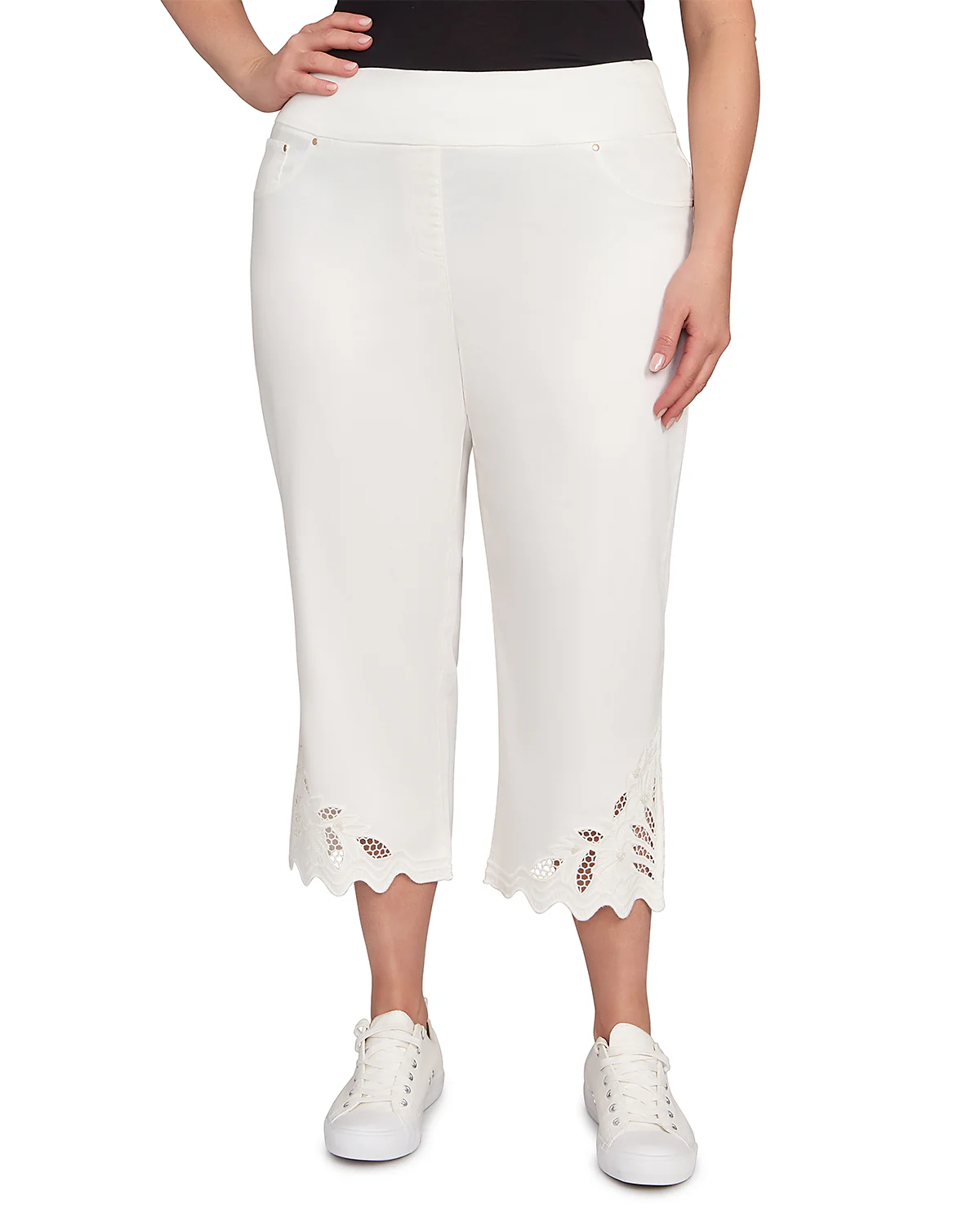 Ruby Road Womens Tropical Oasis Denim Capri - Image 2