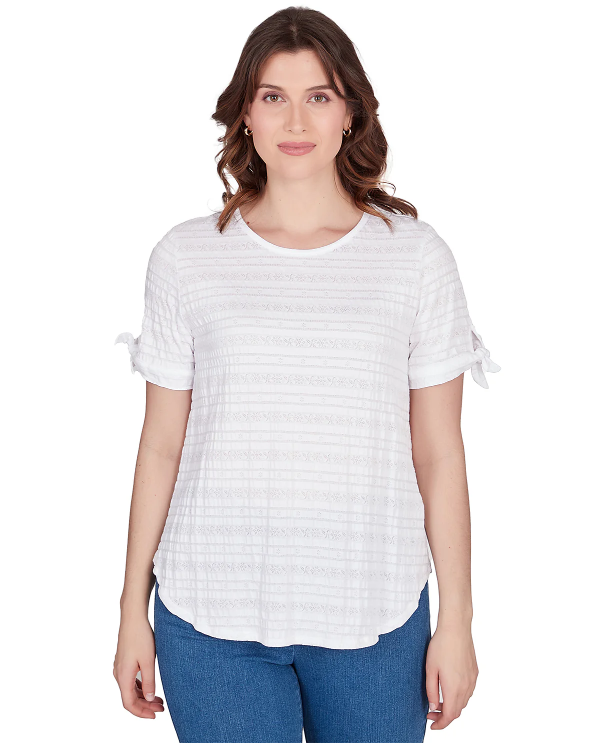 Ruby Road Petite Tropical Twist Short Sleeve Smock Top - Image 3