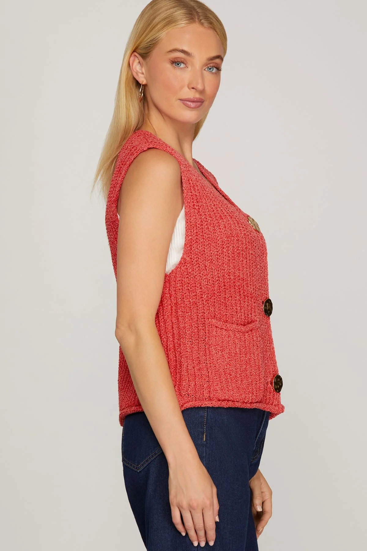 She and Sky Crochet Sweater Vest - Image 3