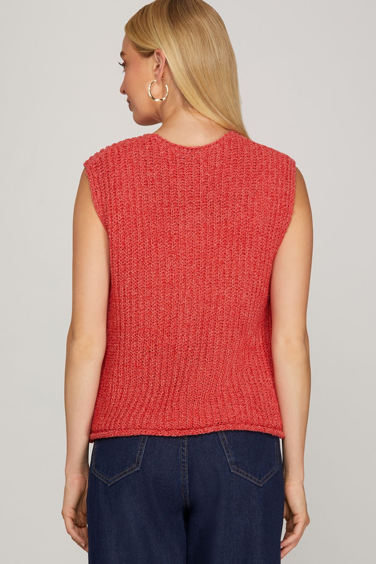 She and Sky Crochet Sweater Vest - Image 4