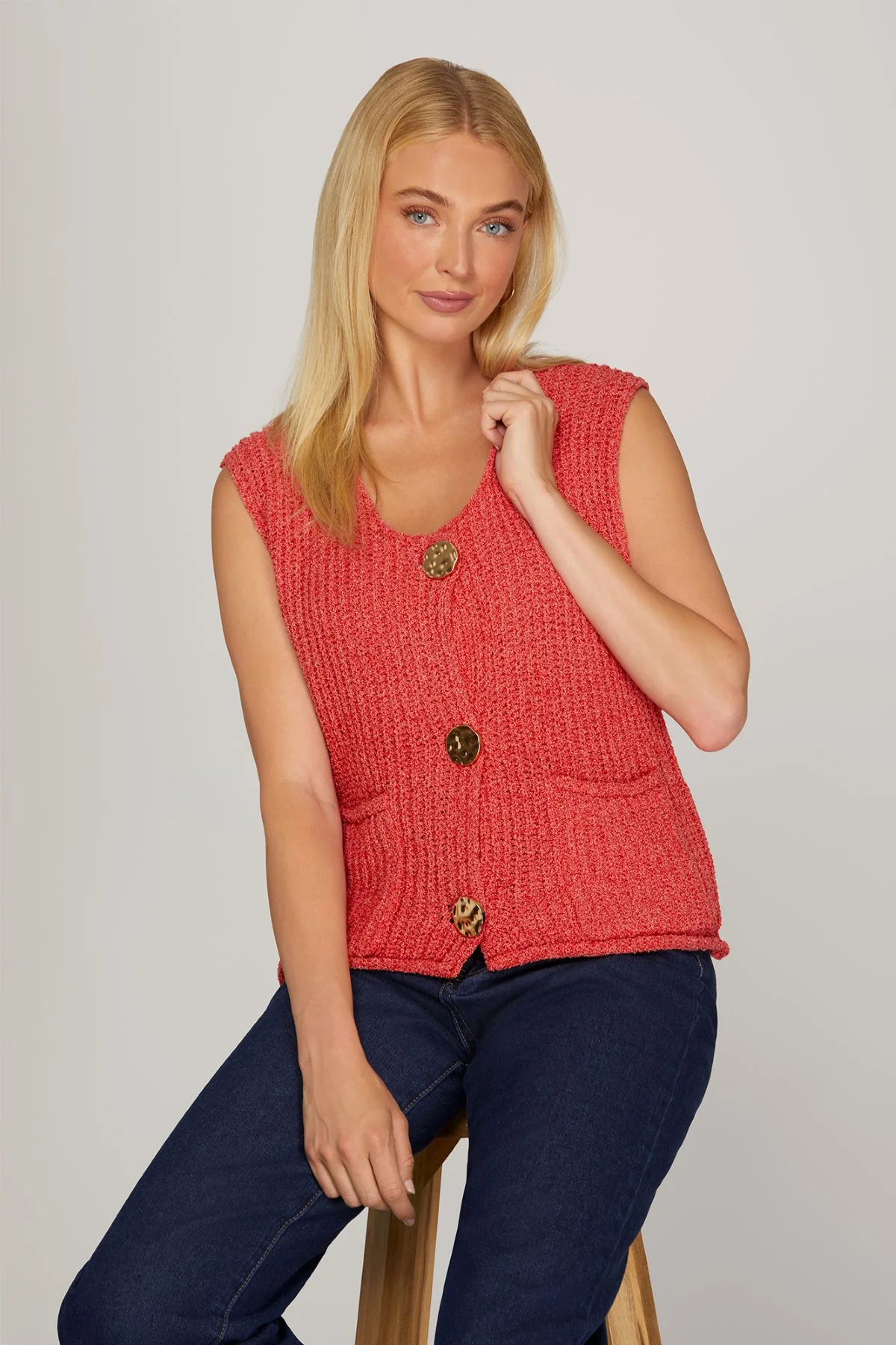 She and Sky Crochet Sweater Vest - Image 6