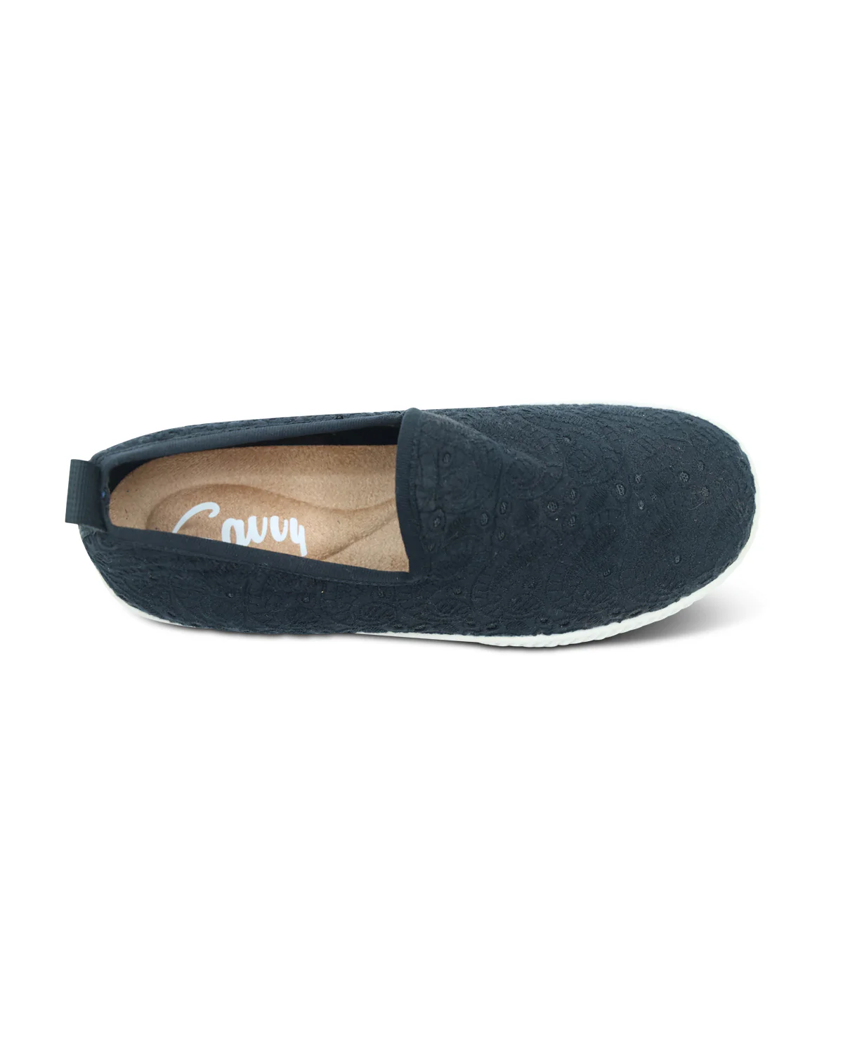 Savvy Fancy Black Eyelet Sandal - Image 4