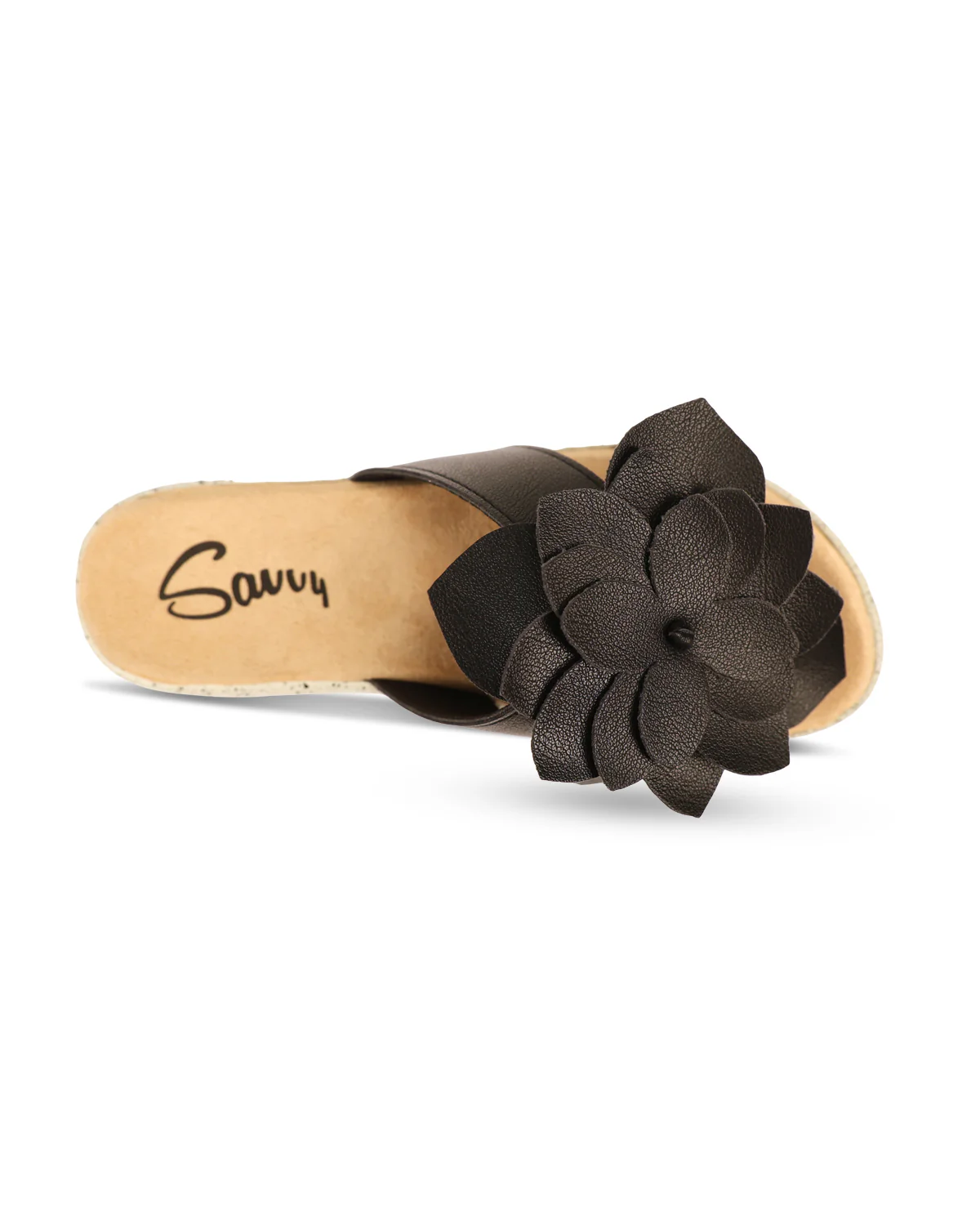 Savvy Gardenia Sandal Black - Image 4