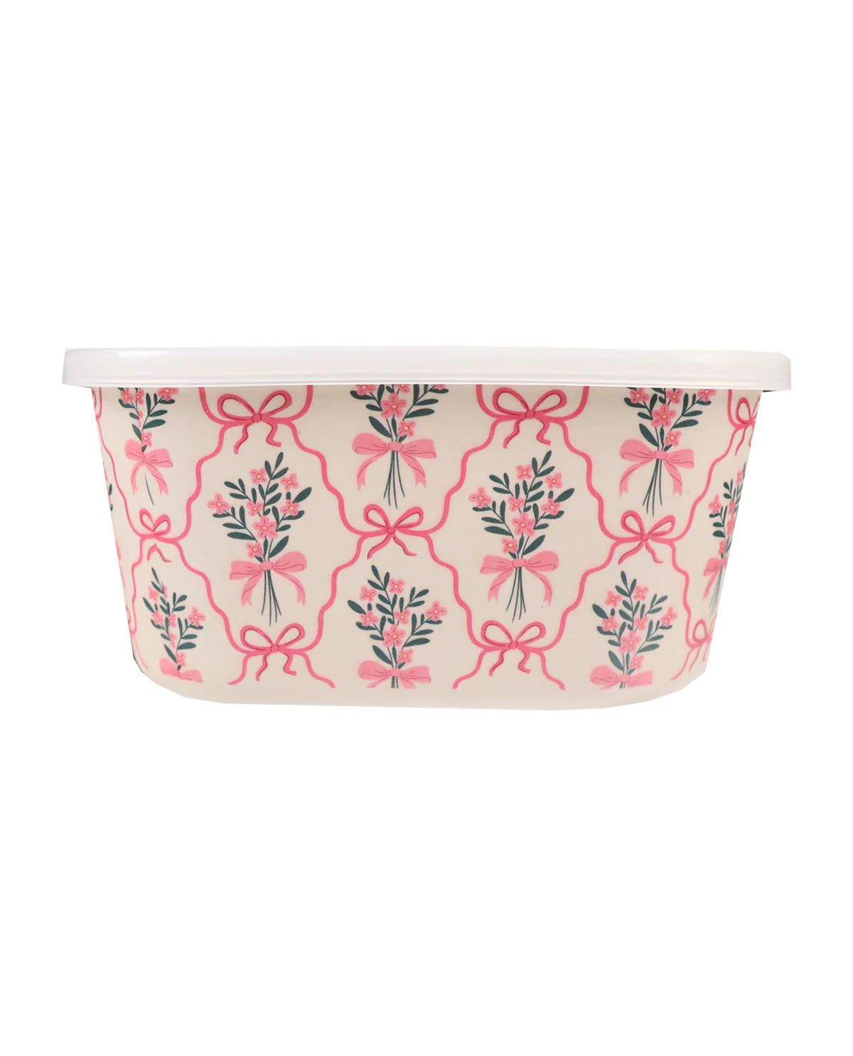 3ct Bamboo Storage Containers - Pink Bow Floral - Image 2