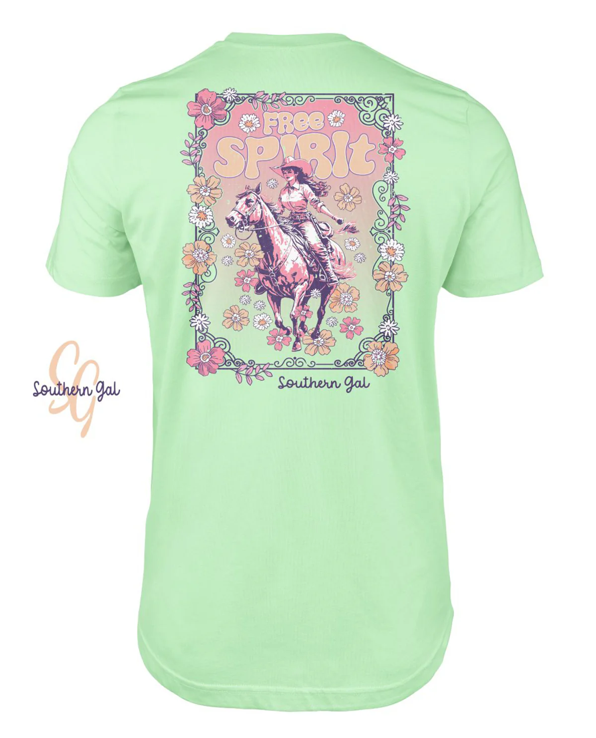 Southern Gal Plus Free Spirit Short Screen Tee