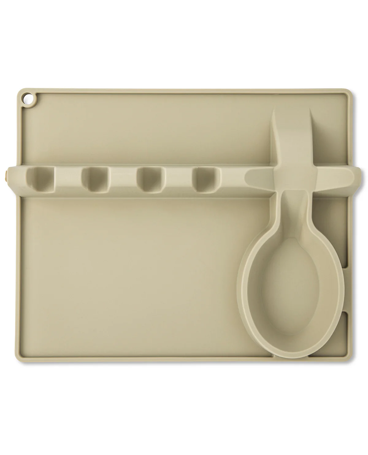 Silicone Utensil Rest With Spoon Holder - Greige - Image 2
