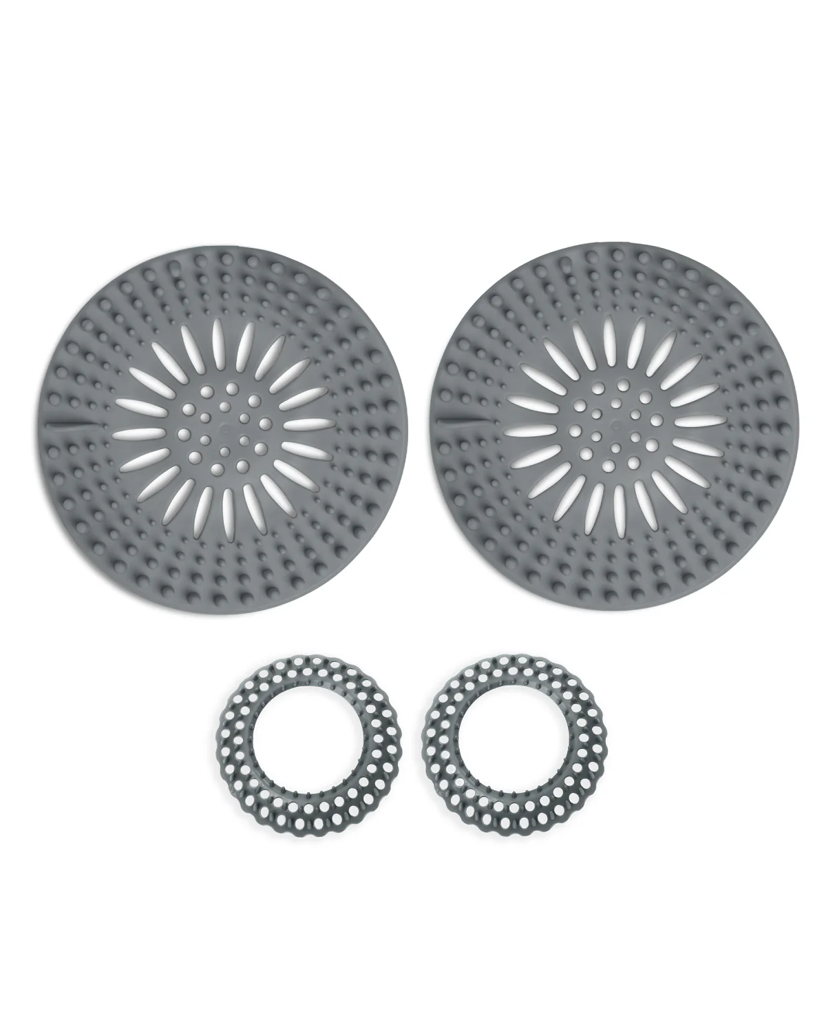 4pc Drain Catchers (2 for sink, 2 for bathtub) - Dark Color - Image 2