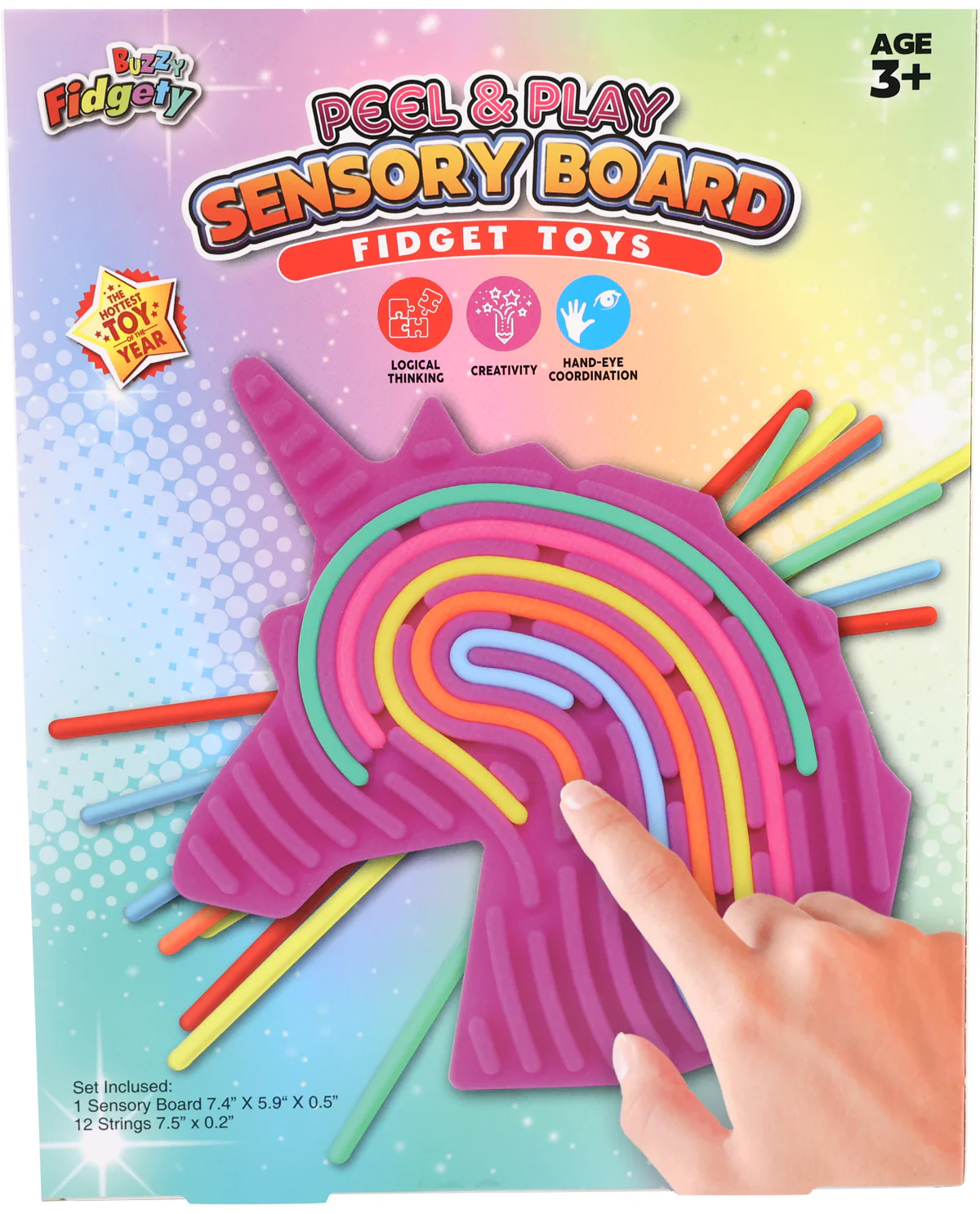 Rainbow & Unicorn Peel & Play Sensory Toy - Image 3