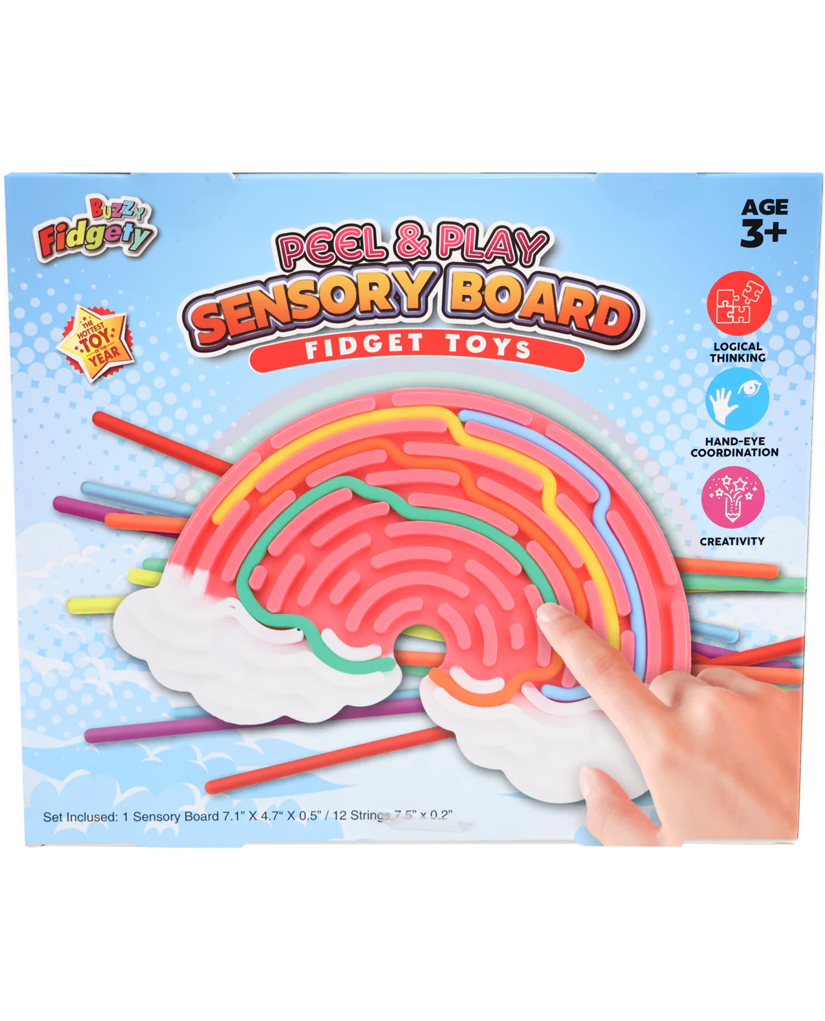 Rainbow & Unicorn Peel & Play Sensory Toy - Image 4