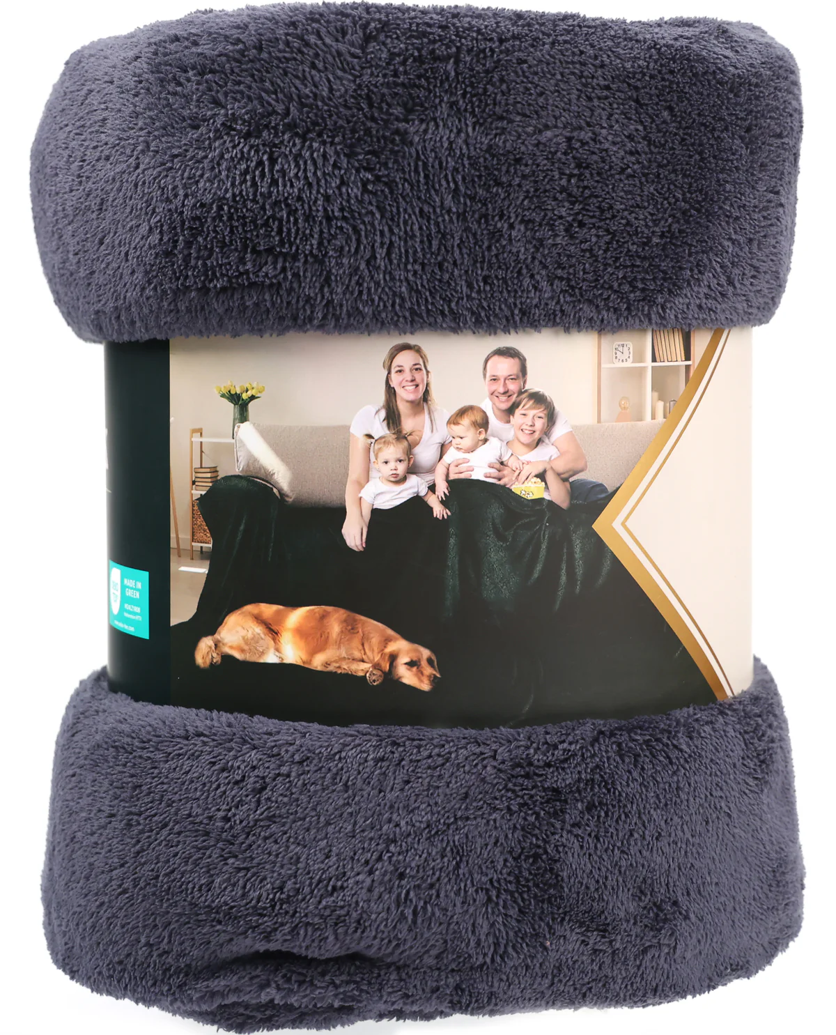 Montauk Solid Luxury Shearling Family Blanket - Image 4