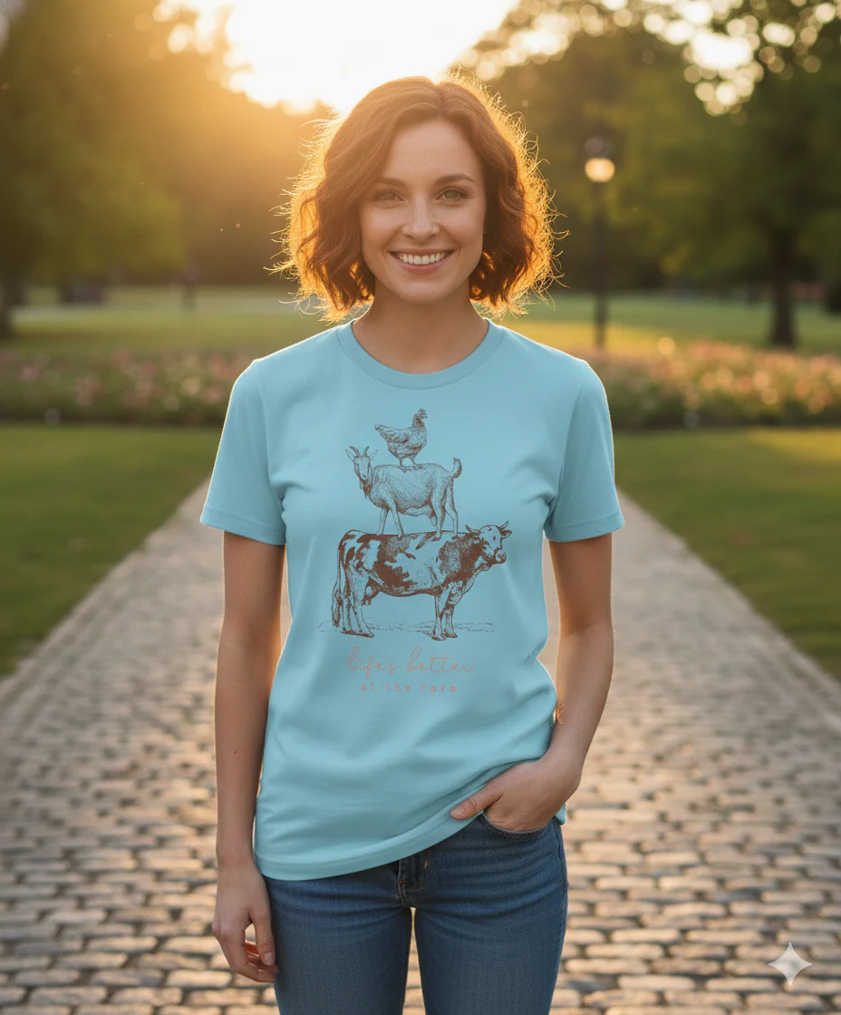 Missy Stacked Animals Short Sleeve Screen Tee - Image 2