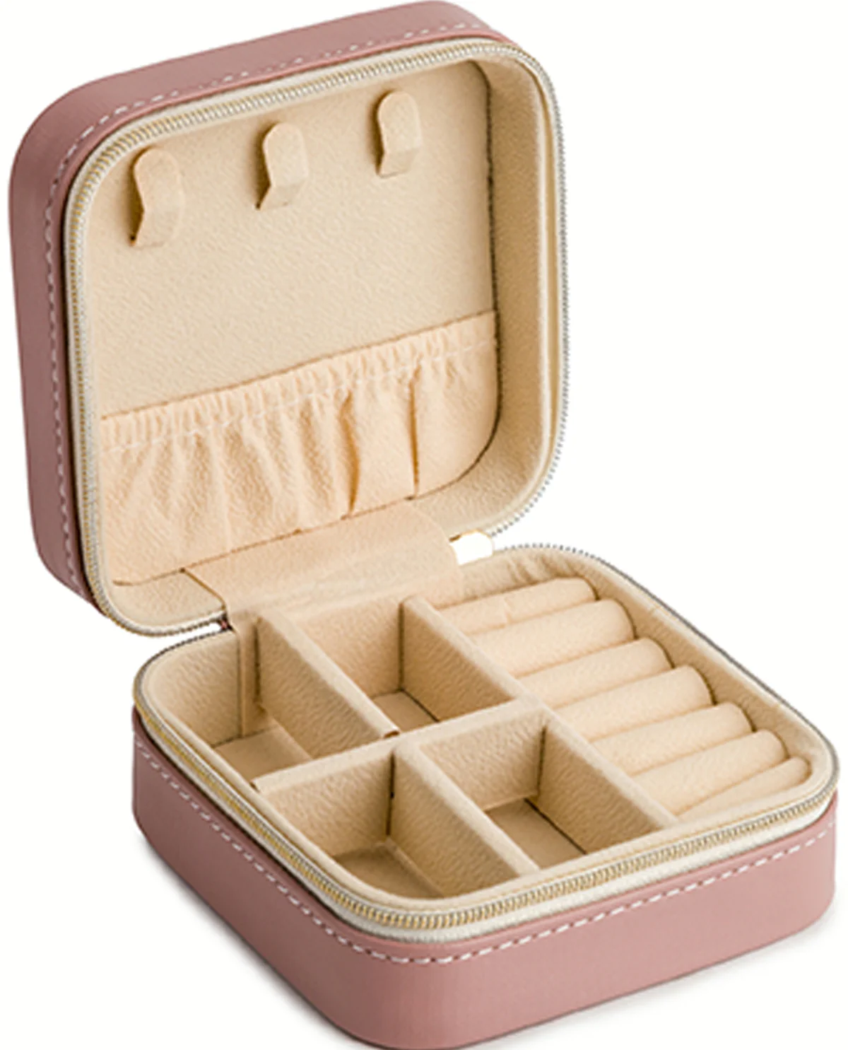 Mini Printed Travel Jewelry Organizer Metallic Rose - Image 2