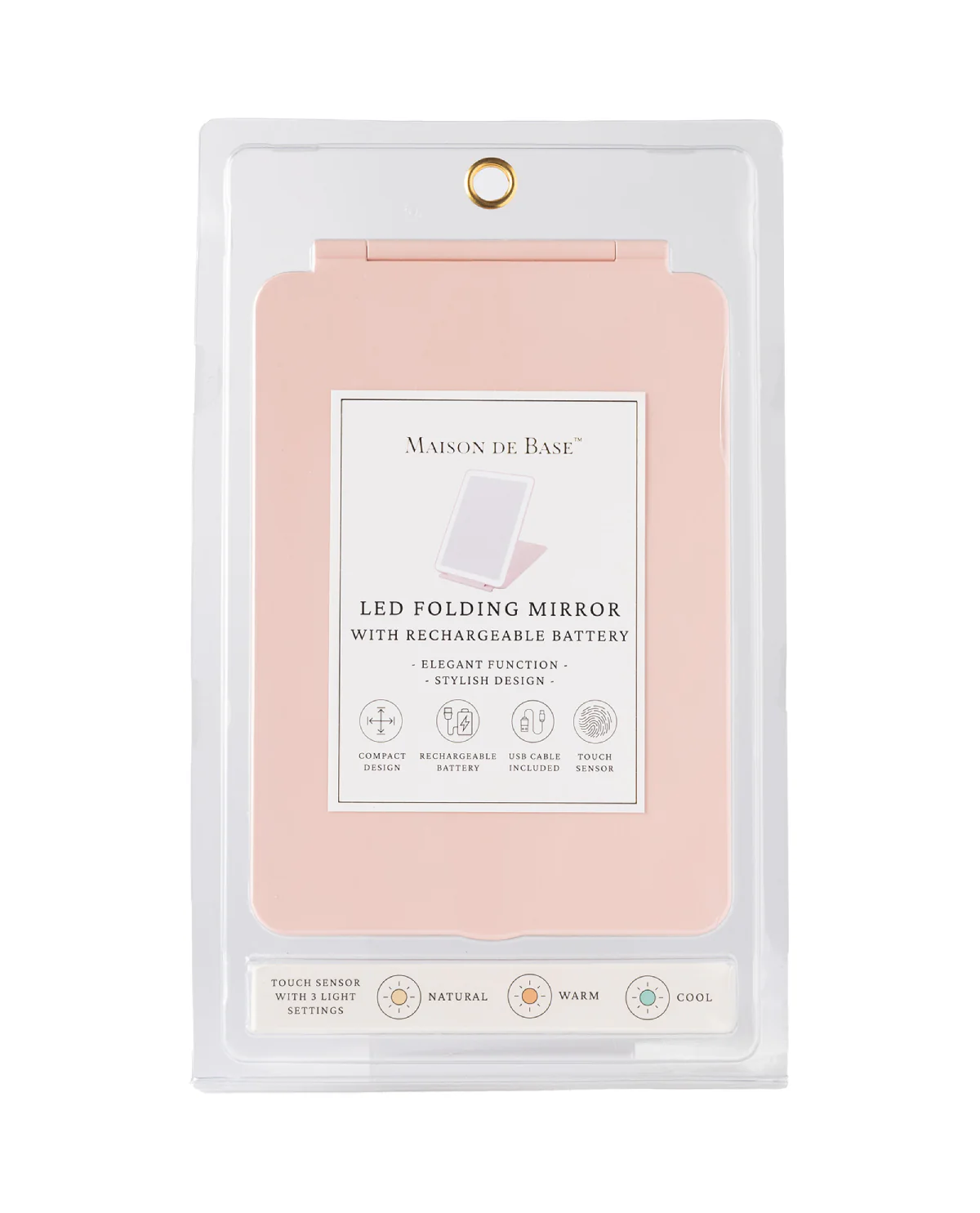 Travel Light-Up Mirror With Rechargeable Battery - Image 3
