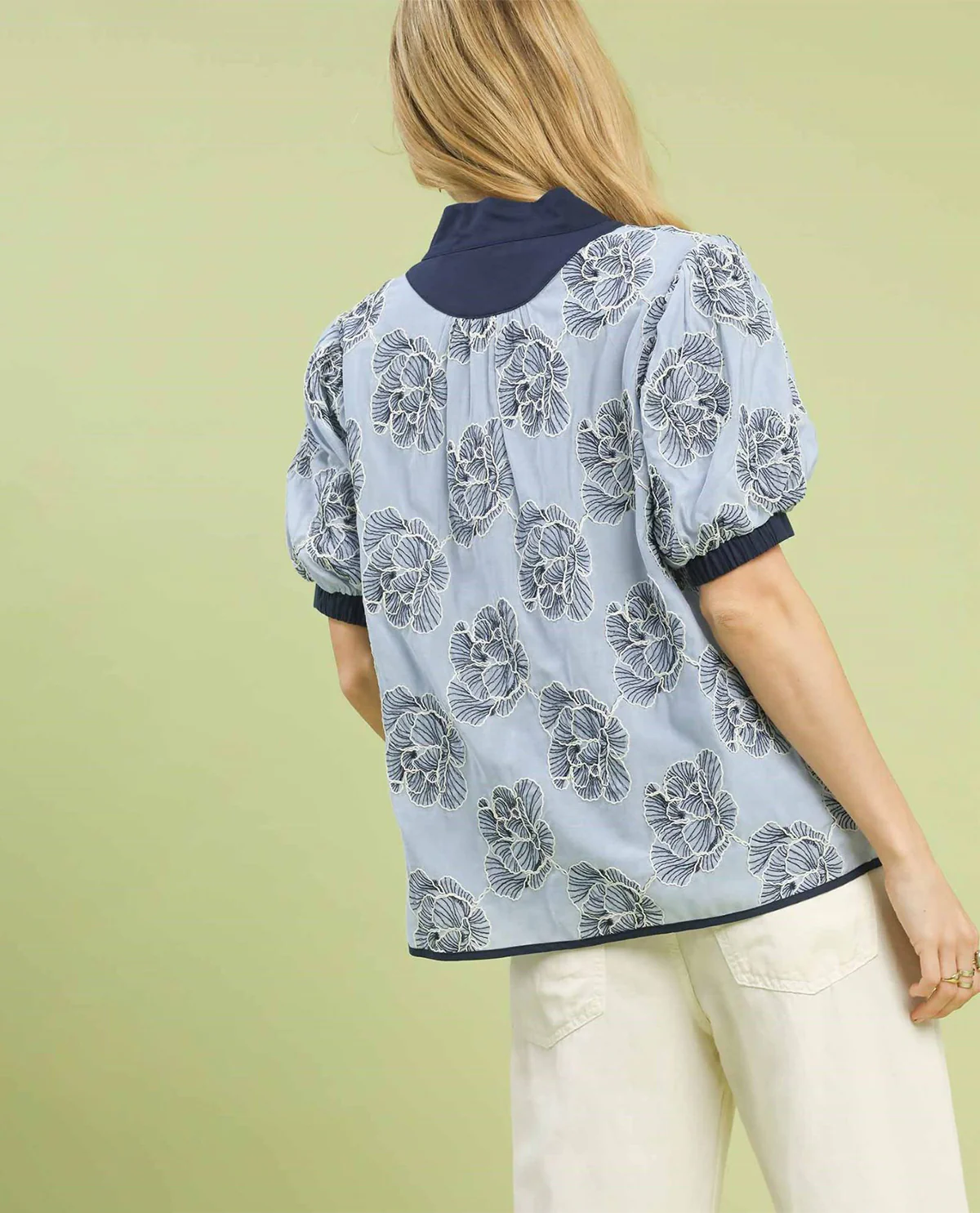 Umgee Embroidered V-Neck Top - Image 3