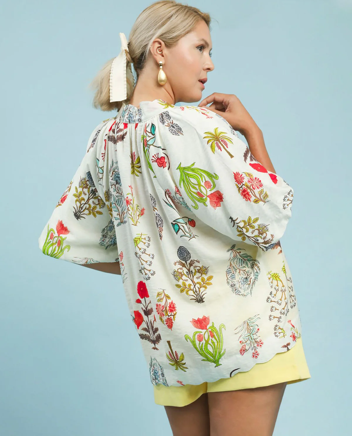 Umgee Encyclopedia Print Top Cream - Image 2