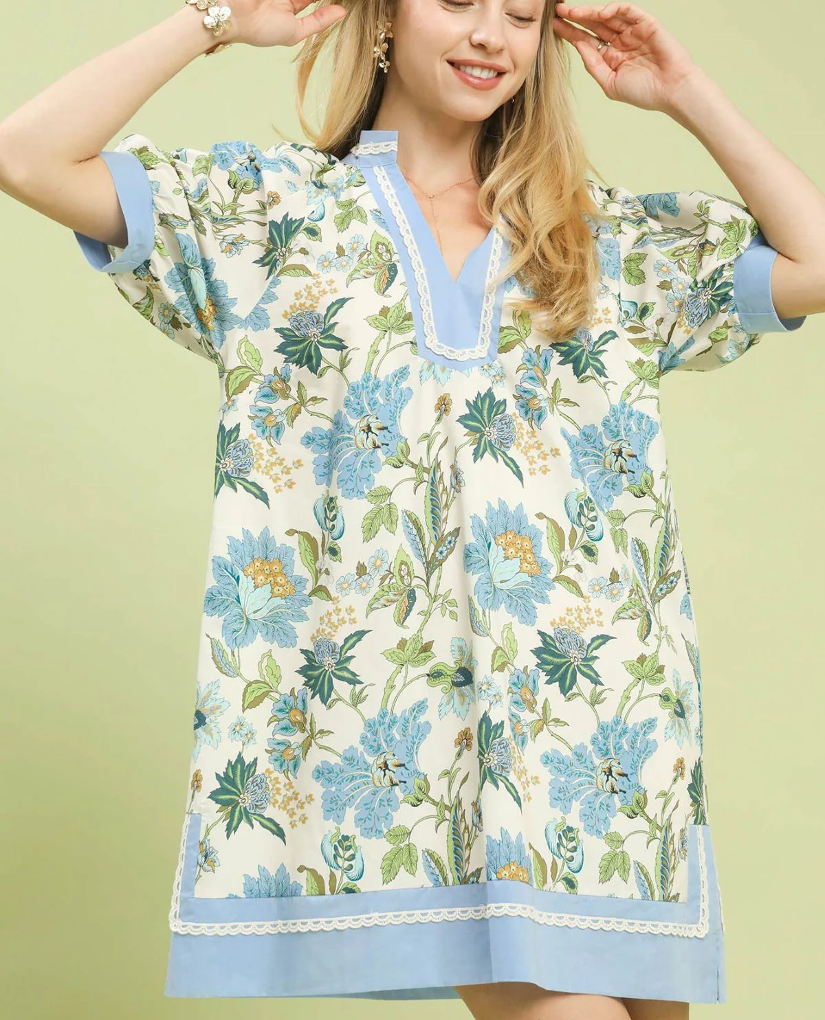 Umgee Floral Print Dress - Image 2