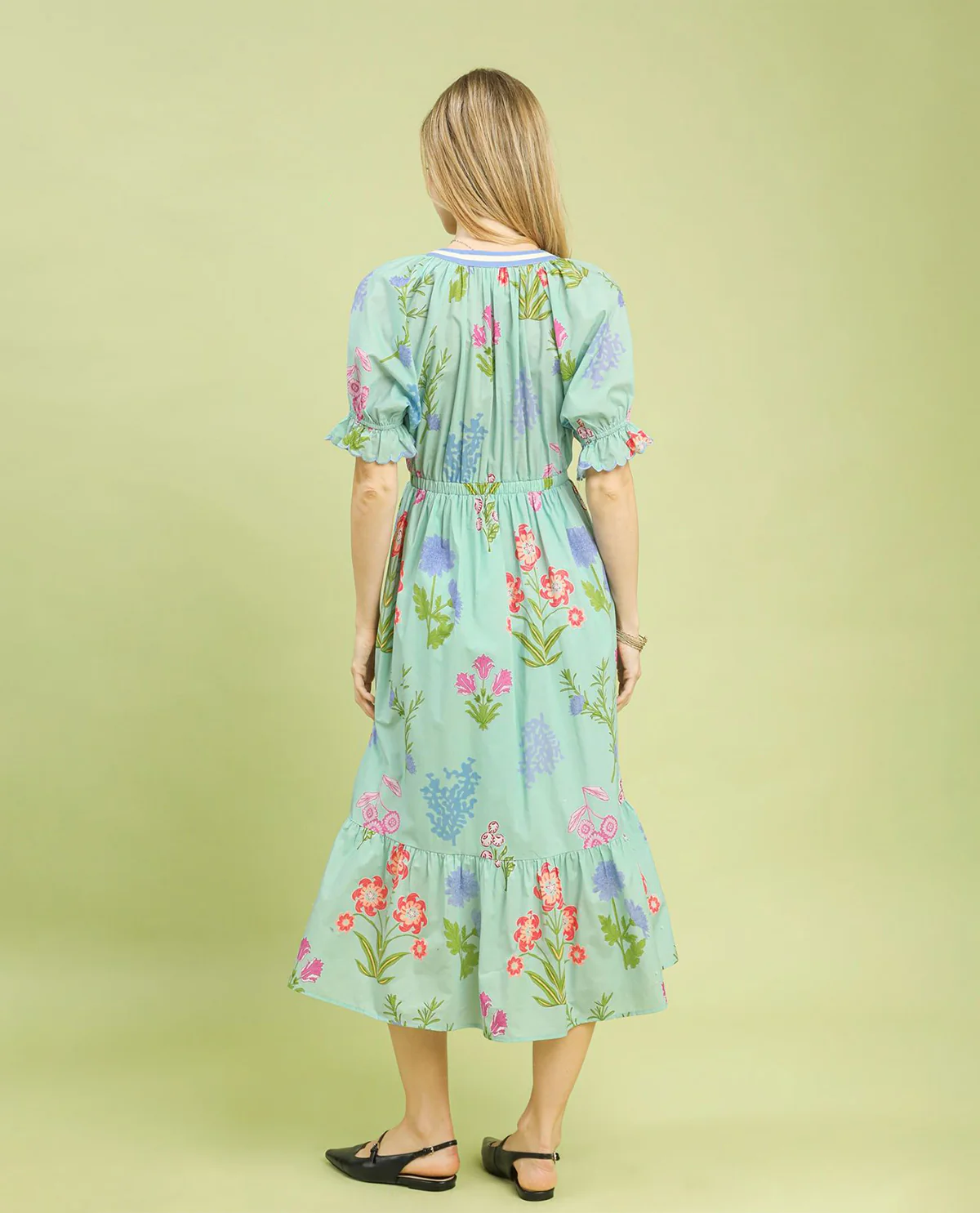 Umgee Multi Floral V-neck Dress - Image 3