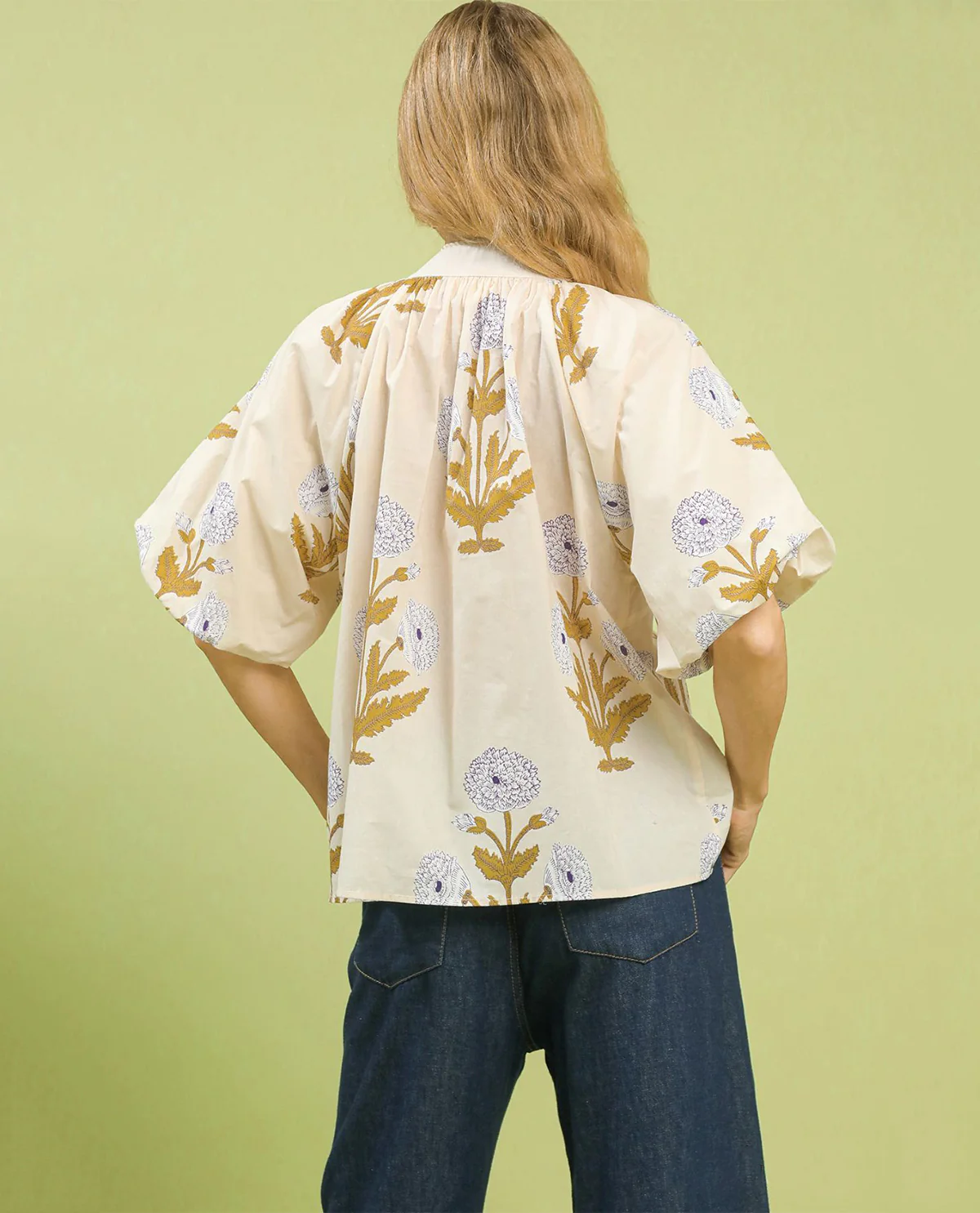 Umgee Floral Vneck Henley - Image 4