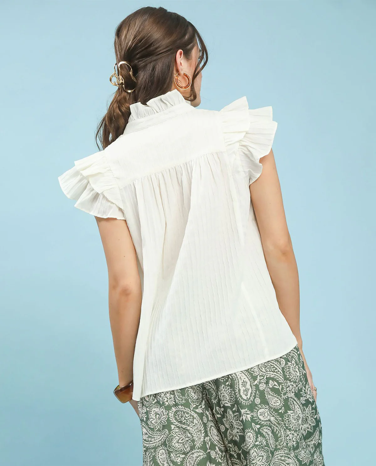 Umgee Frill Collared Top - Image 3