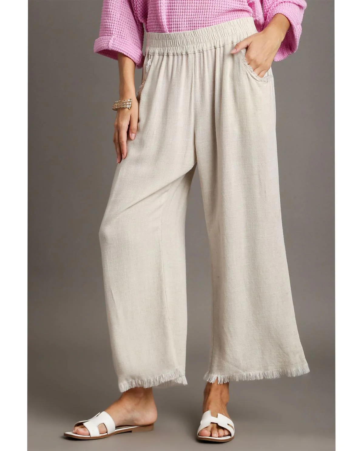 Umgee Linen Wide Leg Pant - Image 2