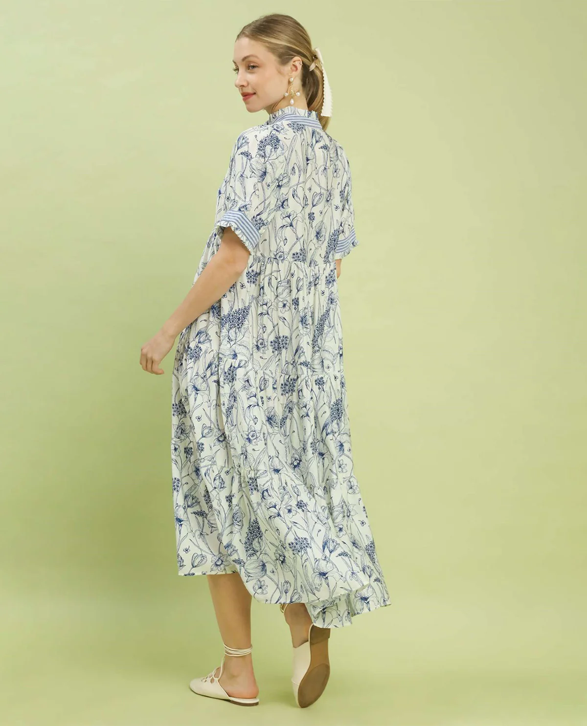 Umgee Mixed Floral Long Dress - Image 3