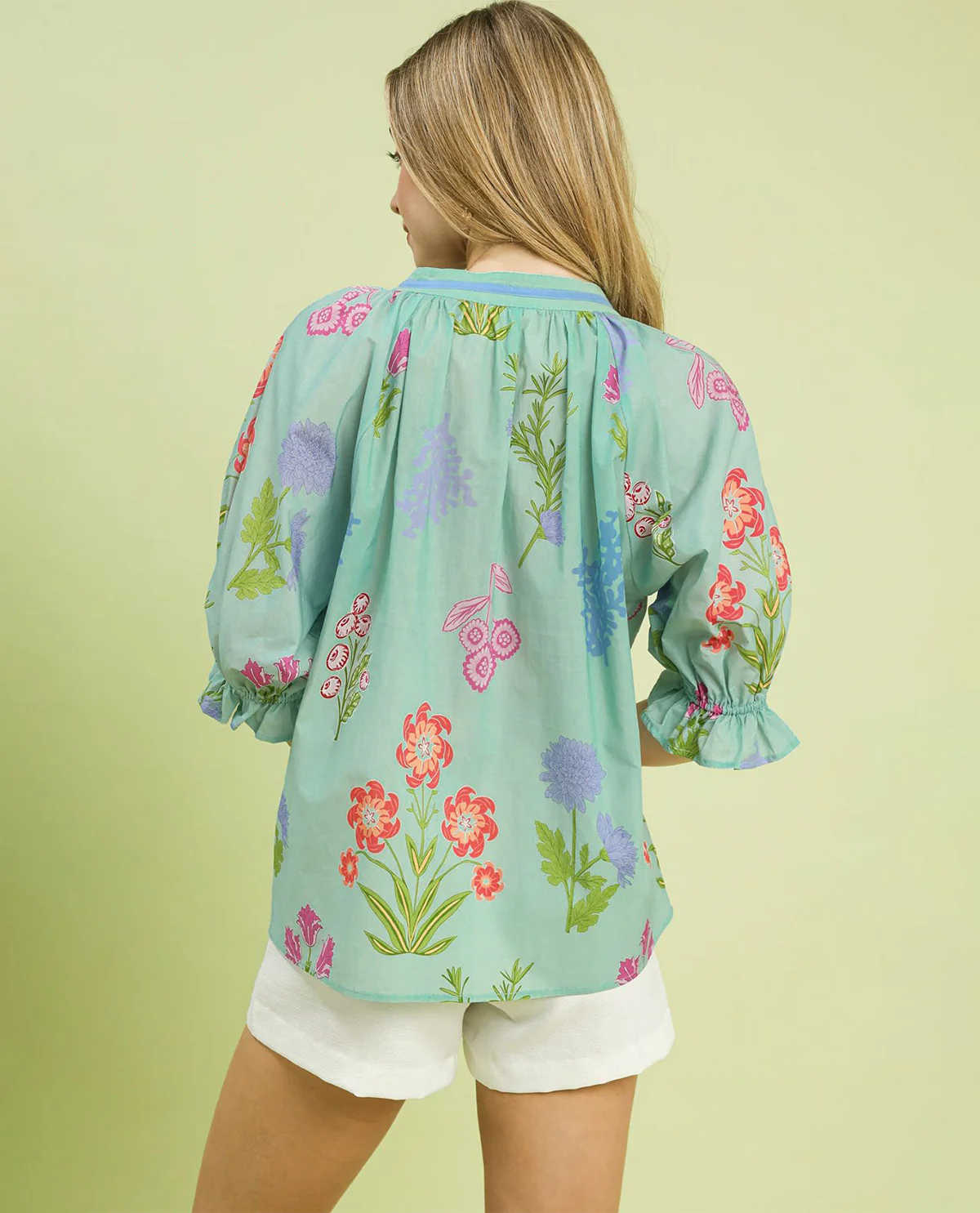 Umgee Multi Flower Print Top - Image 3