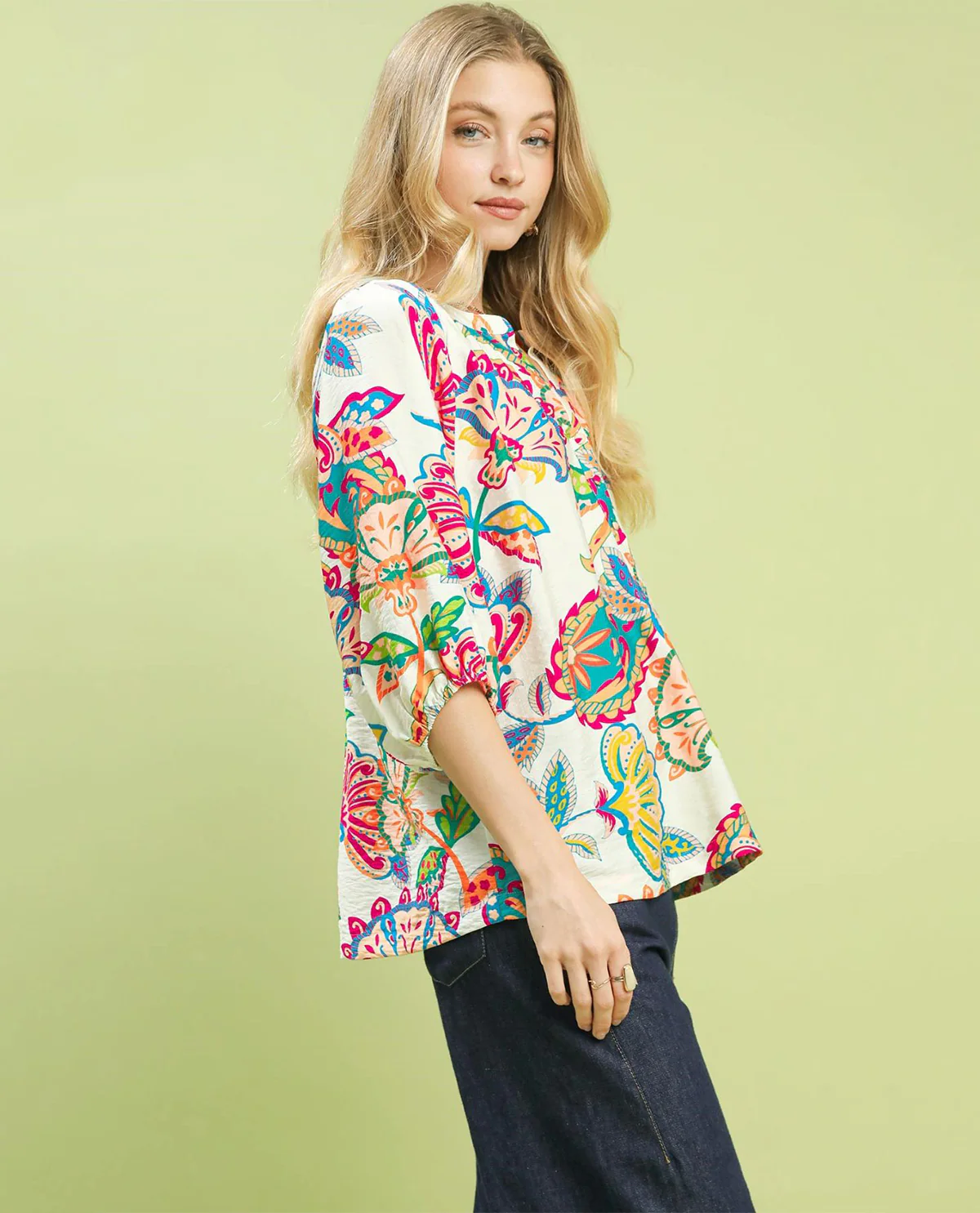Umgee Paisley Print Top - Image 2