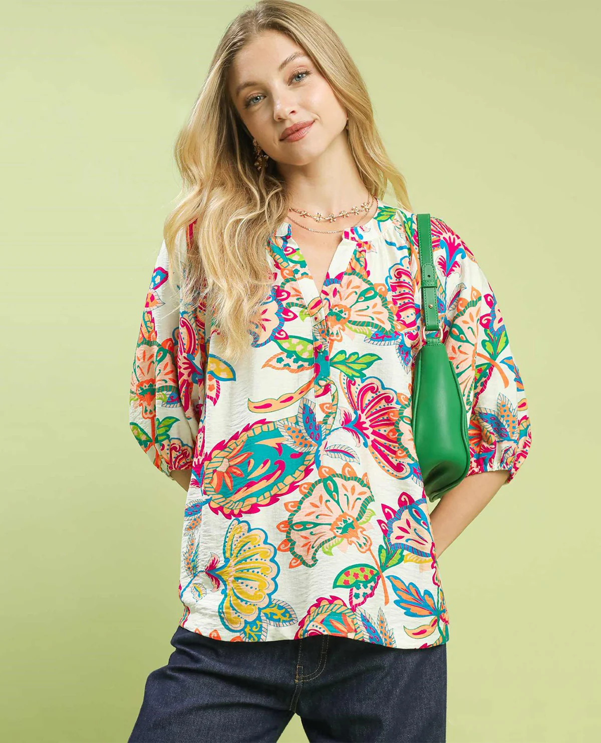 Umgee Paisley Print Top - Image 5